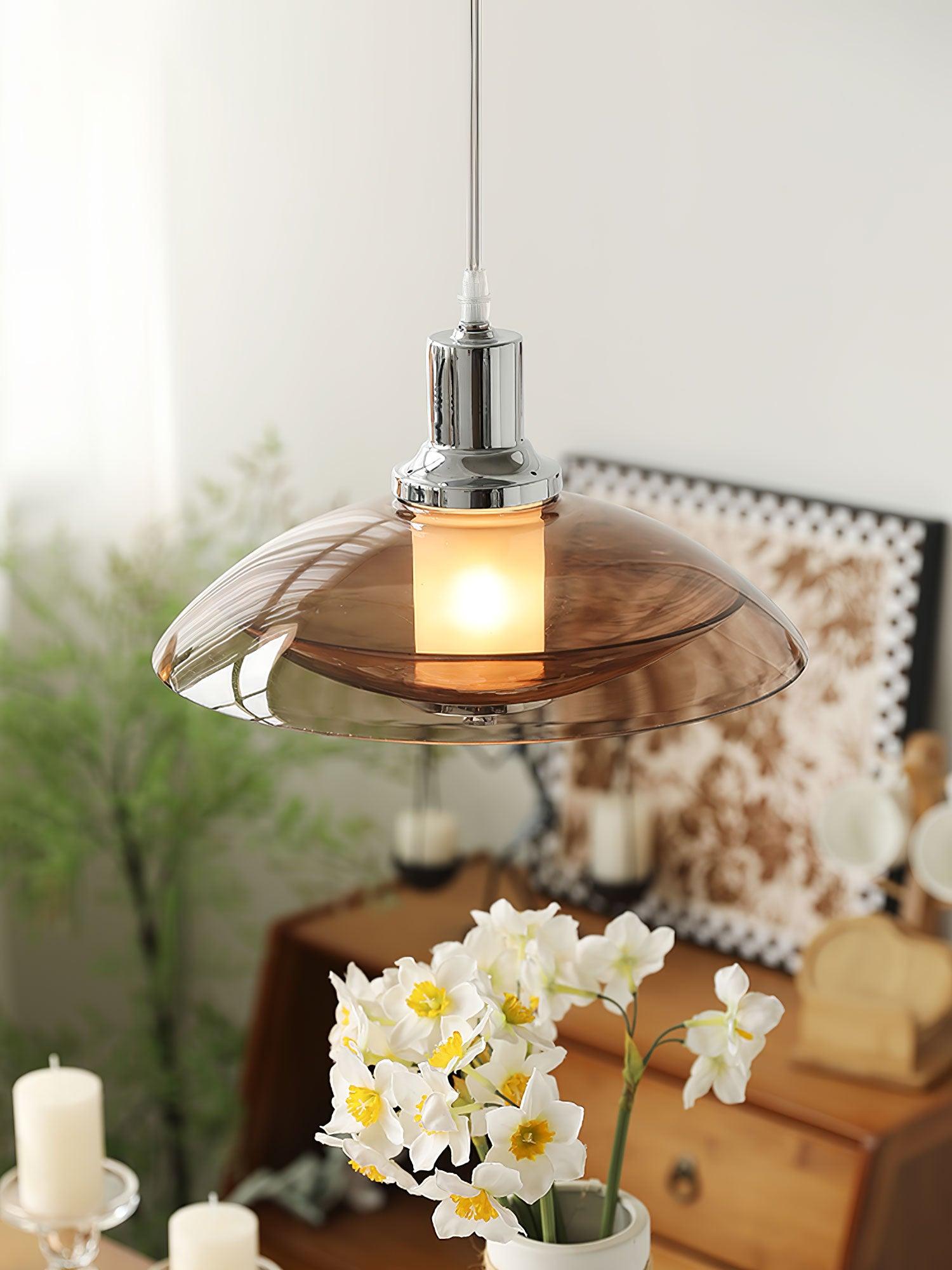 Flying Saucer Chrome Pendant Light - Letslighting