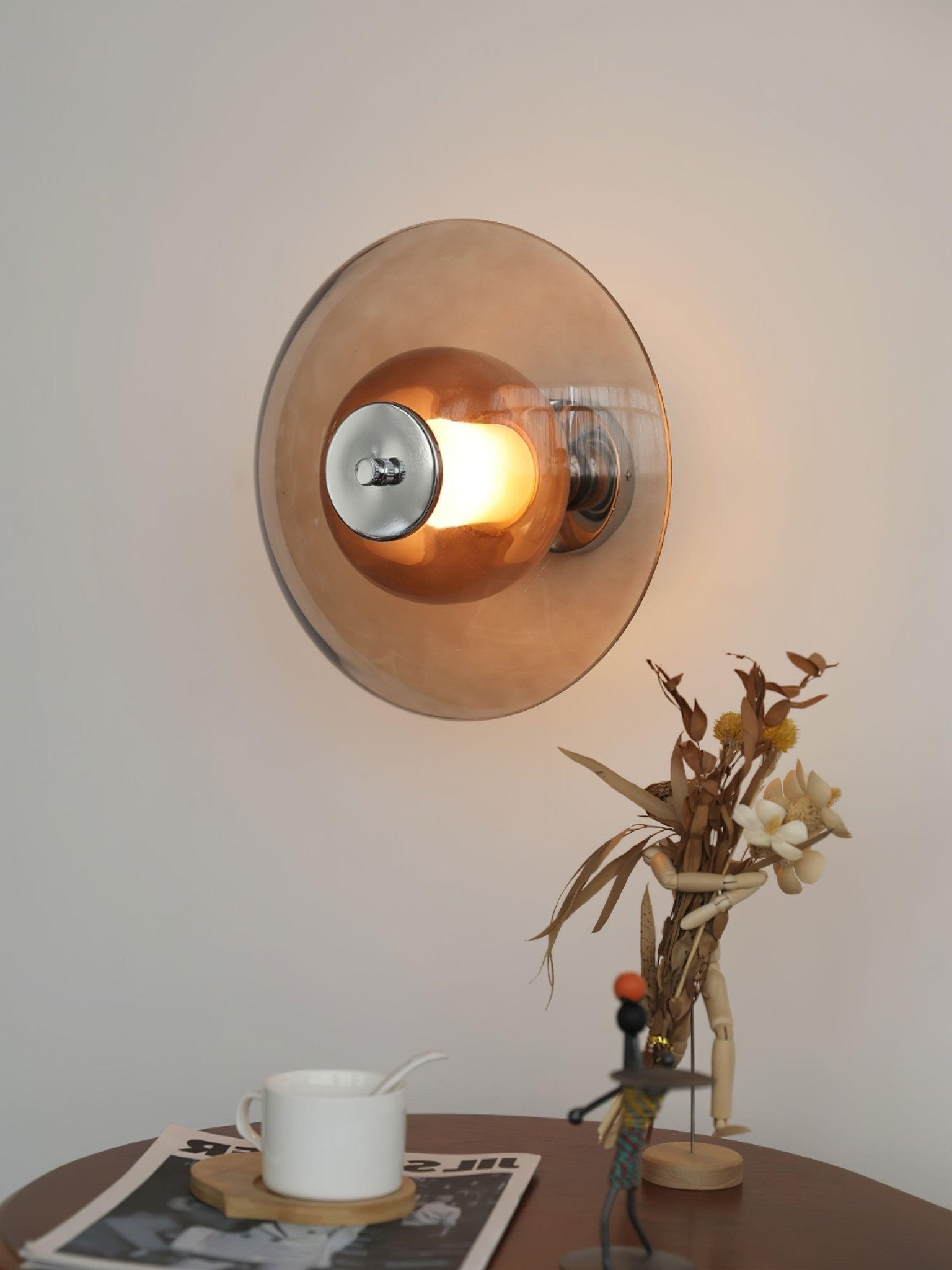 Flying Saucer Chrome Wall Light - Letslighting