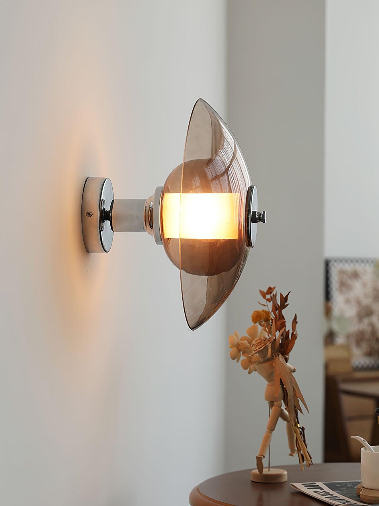 Flying Saucer Chrome Wall Light - Letslighting