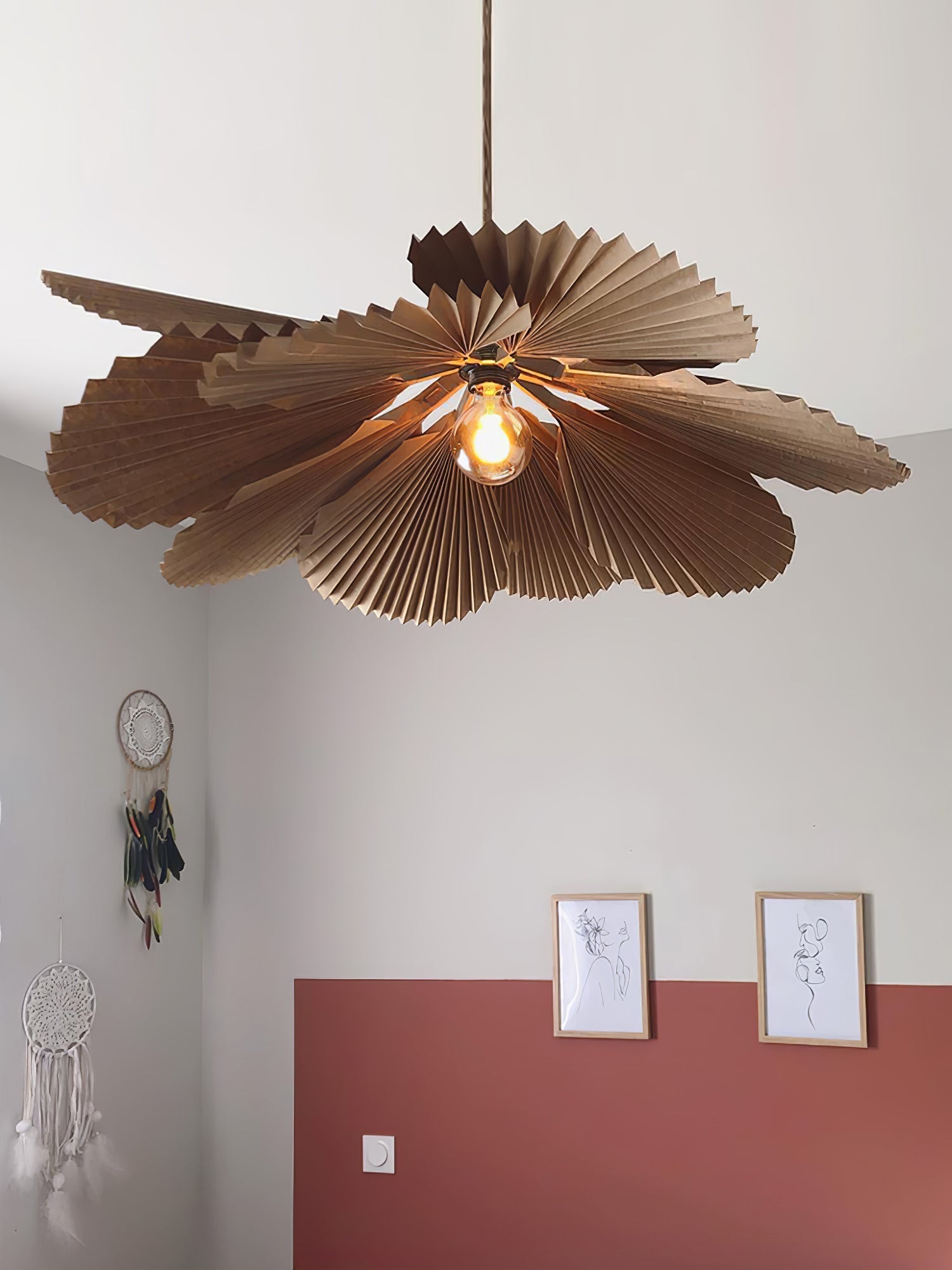 Folded Leaf Lotus Pendant Lamp - Letslighting