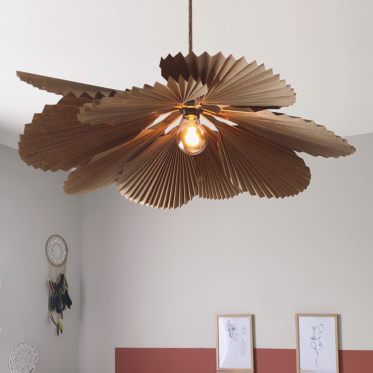 Folded Leaf Lotus Pendant Lamp - Letslighting