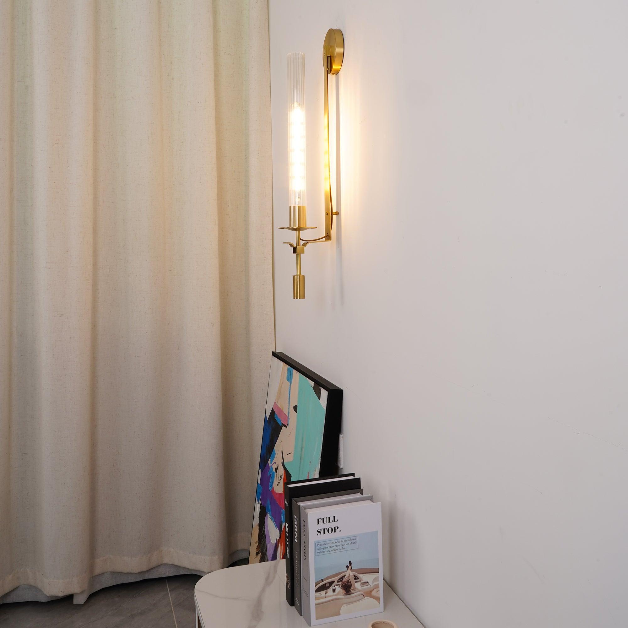 Kristy Lámpara de Pared Interior de Vidrio Estilo Campestre