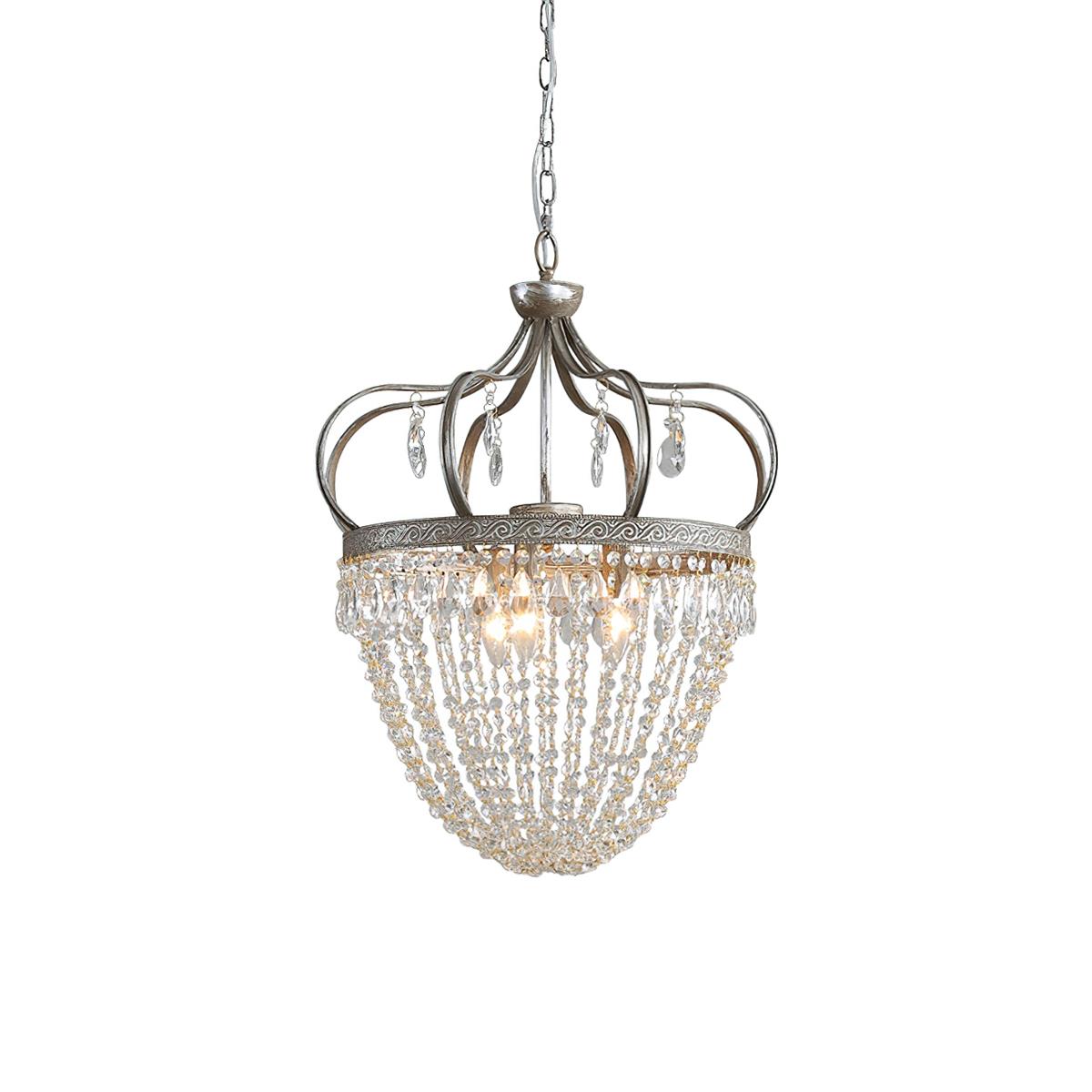 Abella Tear Drop Crystal Chandelier - Lamp Copper
