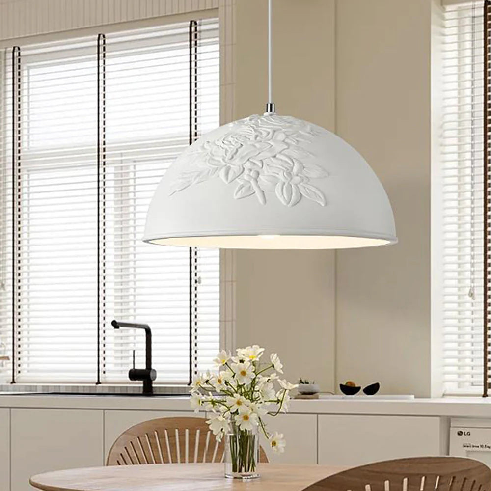 Aria Estilo Francés LED Metal/Resina Lámpara Colgante Dormitorio/Estudio/Salón