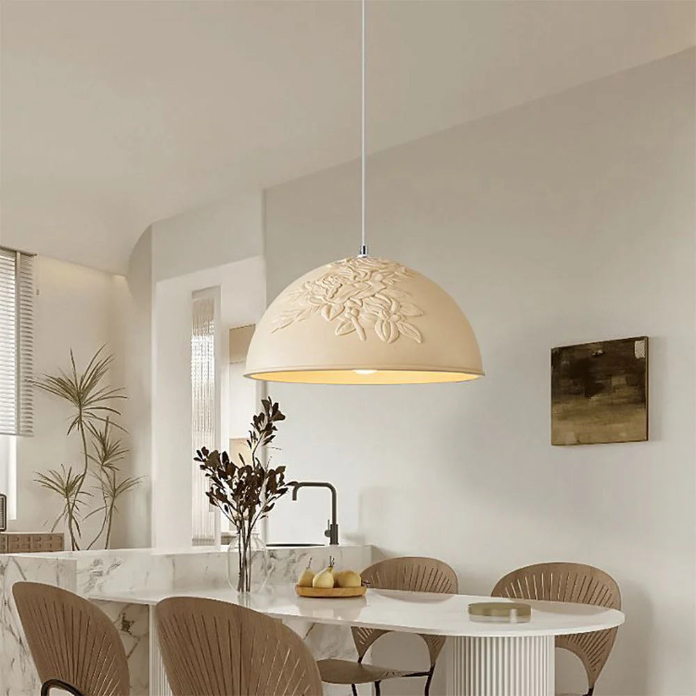 Aria Estilo Francés LED Metal/Resina Lámpara Colgante Dormitorio/Estudio/Salón