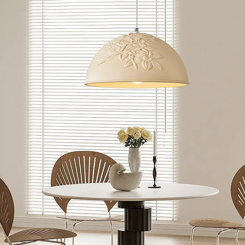 Aria Estilo Francés LED Metal/Resina Lámpara Colgante Dormitorio/Estudio/Salón