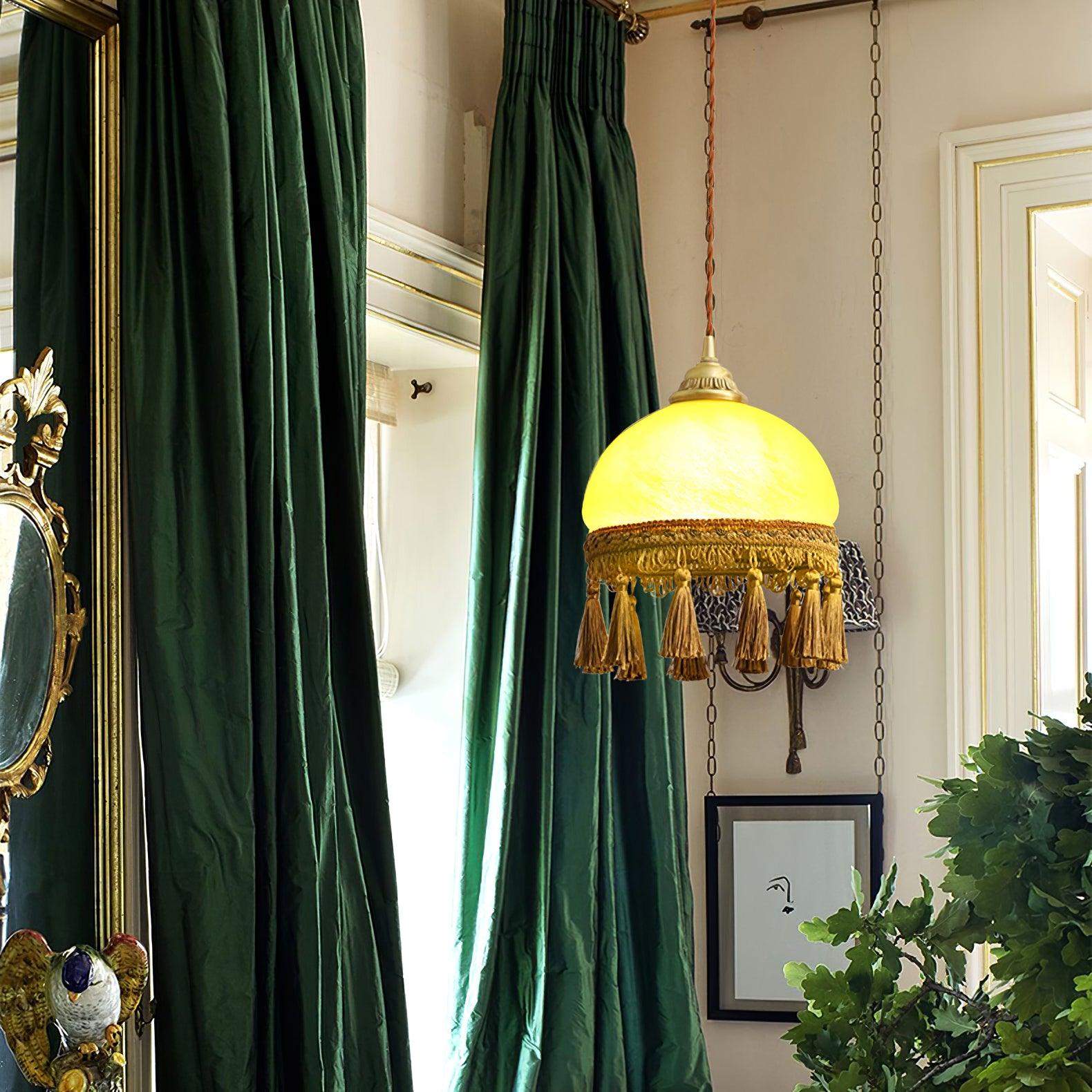 French Tassels Brass Pendant Light - Letslighting