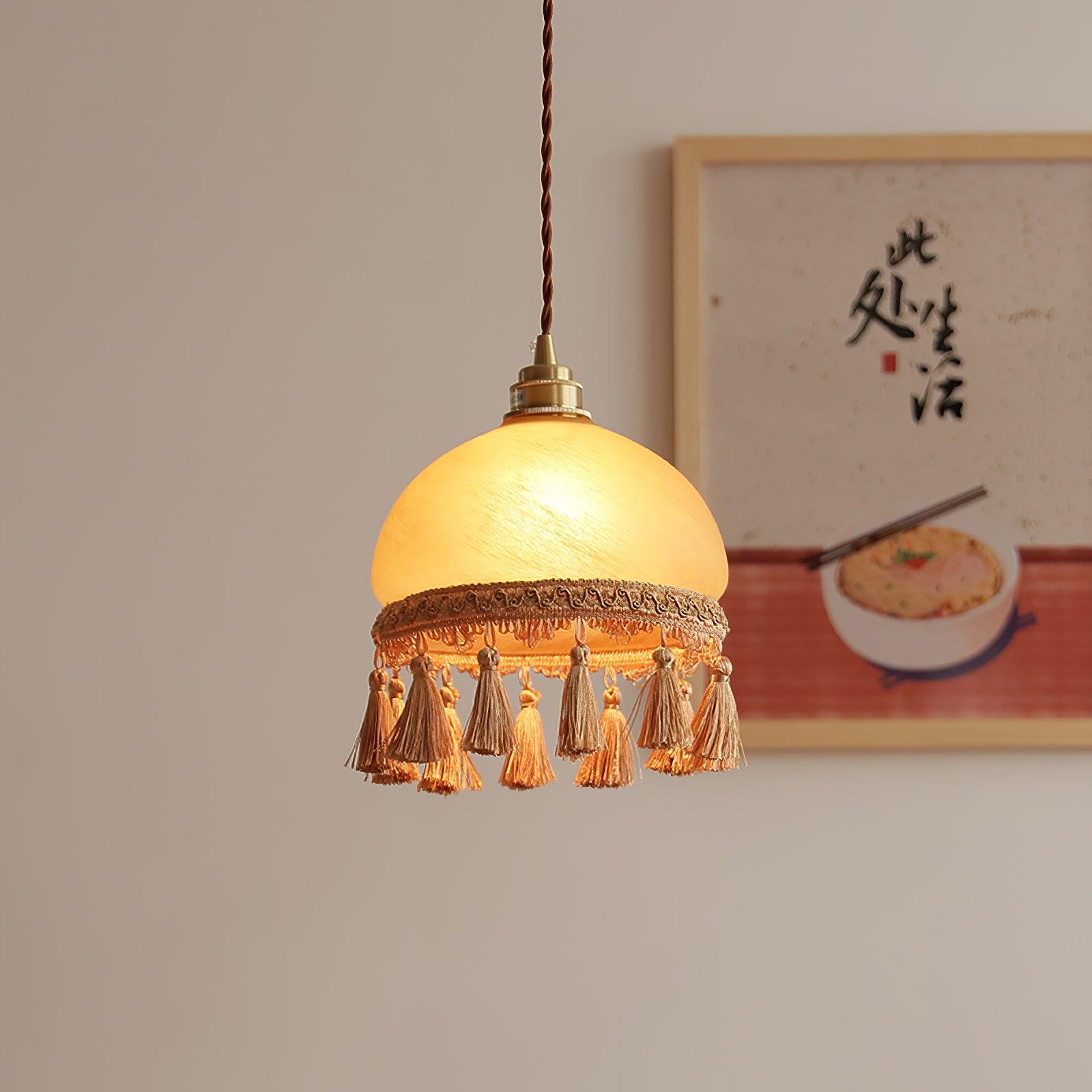 French Tassels Brass Pendant Light - Letslighting