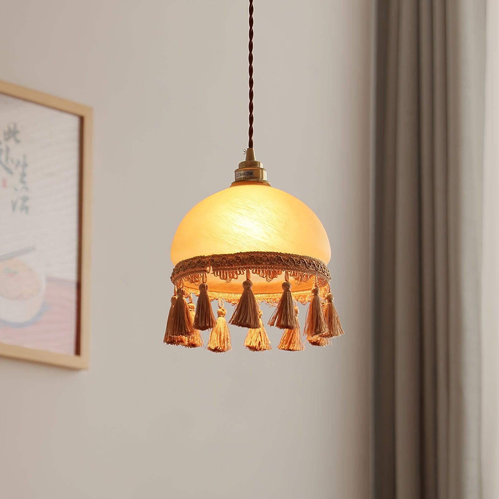 French Tassels Brass Pendant Light - Letslighting