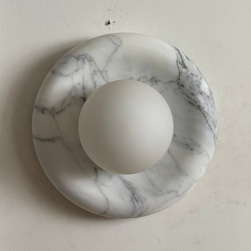 Zoraean Premium Elegance White Marble Sconce Wall Lamp - Lamp Copper