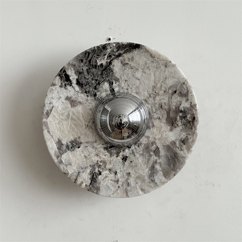 Alba Modern Minimalist Chrome Marble Metal Wall Lamp - Lamp Copper