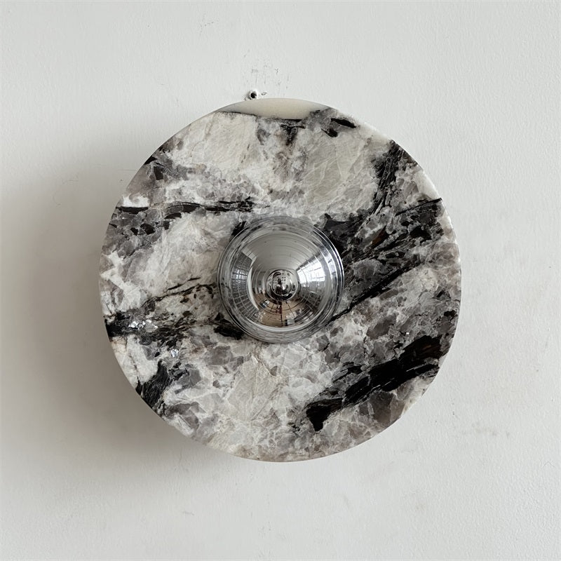 Alba Modern Minimalist Chrome Marble Metal Wall Lamp - Lamp Copper