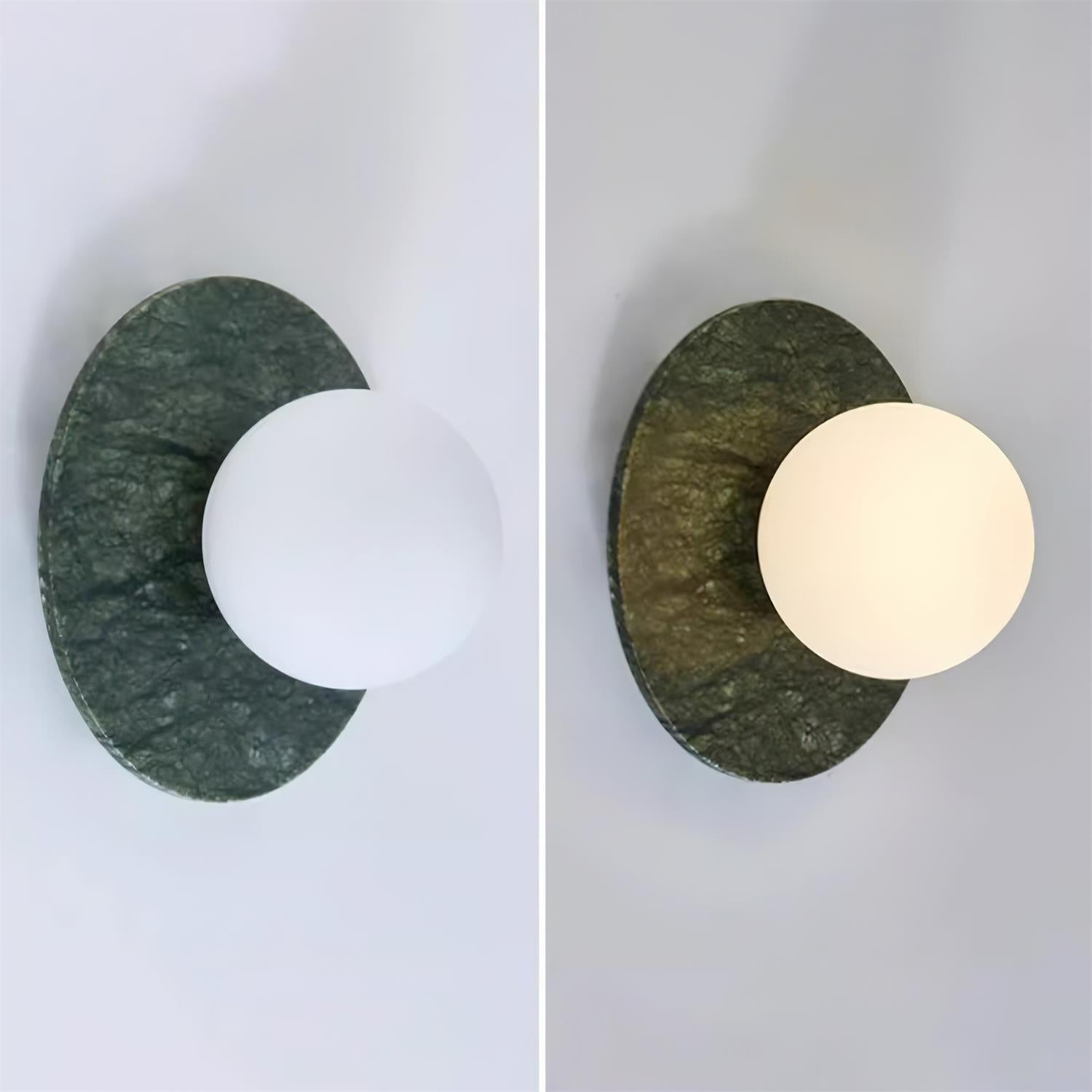 Avi Lámpara de Pared Esférica Minimalista de Mármol