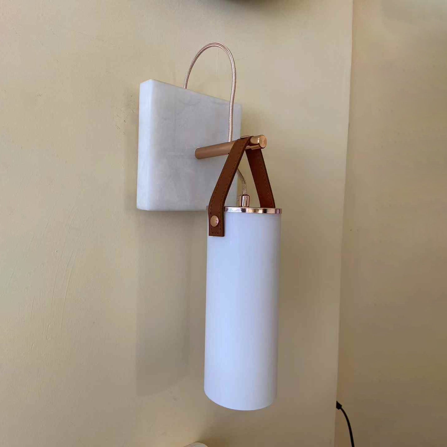 Zerinen Modern Minimalist Marble Glass Wall Lamp - Lamp Copper