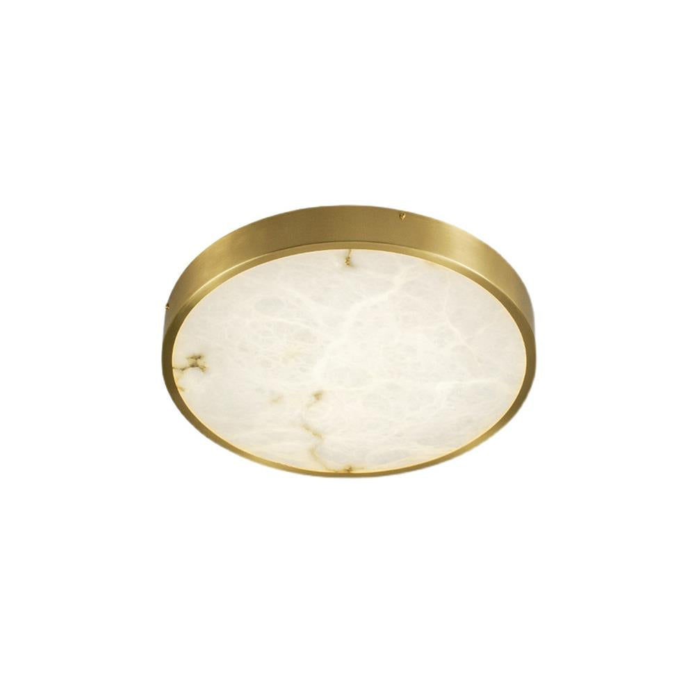 Uzoror Modern Minimalist Recessed Alabaster Ceiling Light - Lamp Copper
