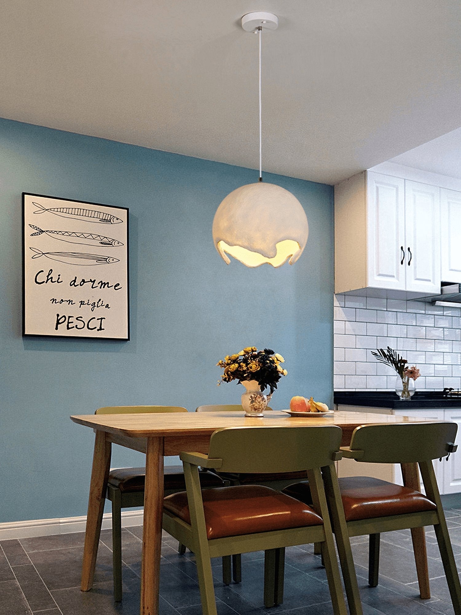 Geometric Resin Pendant Light - Letslighting
