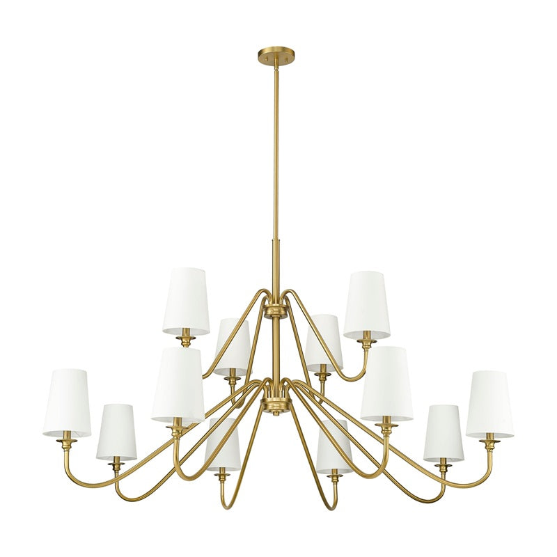 Vavenus Vintage Industrial Brass Fabric Chandelier - Lamp Copper