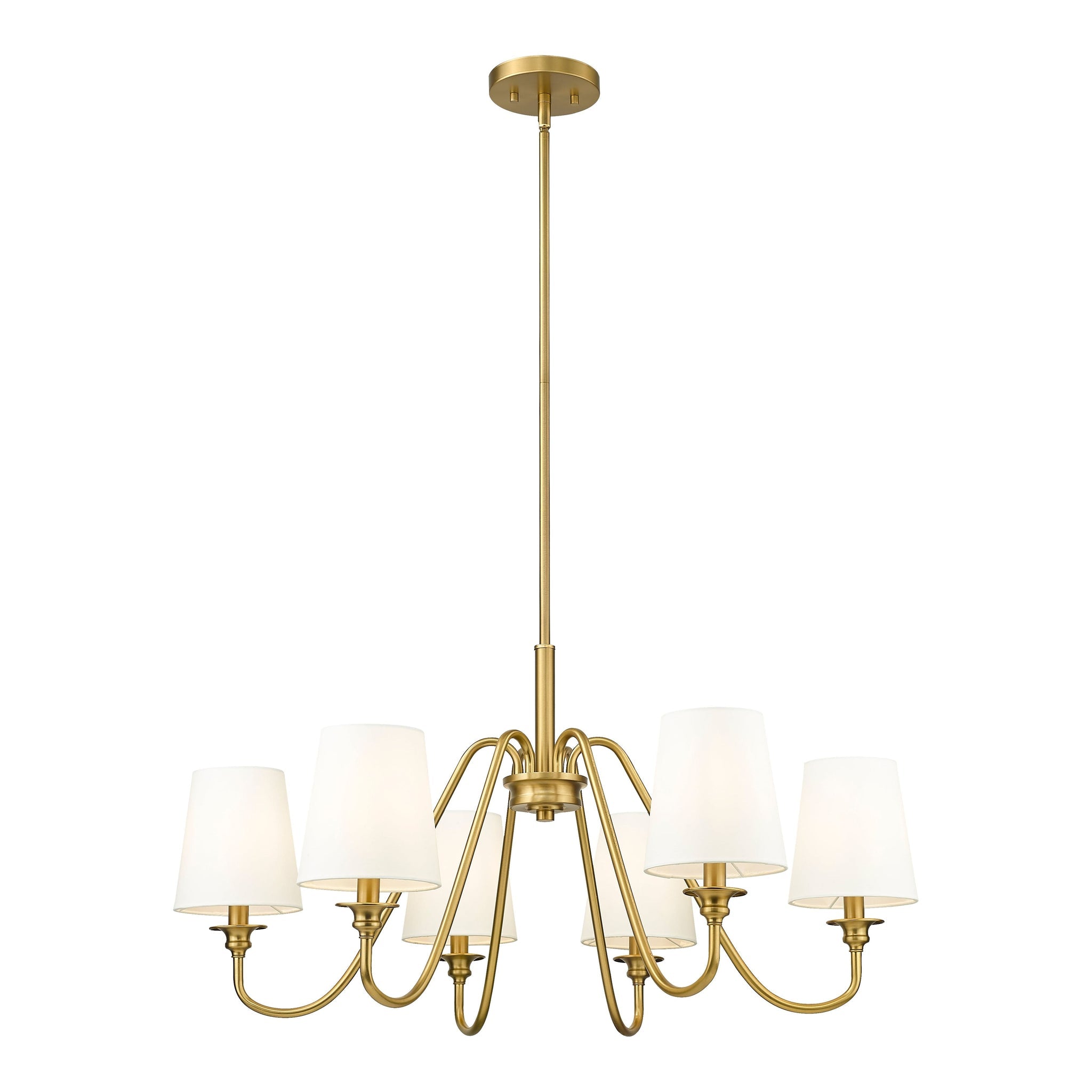 Vavenus Vintage Industrial Brass Fabric Chandelier - Lamp Copper