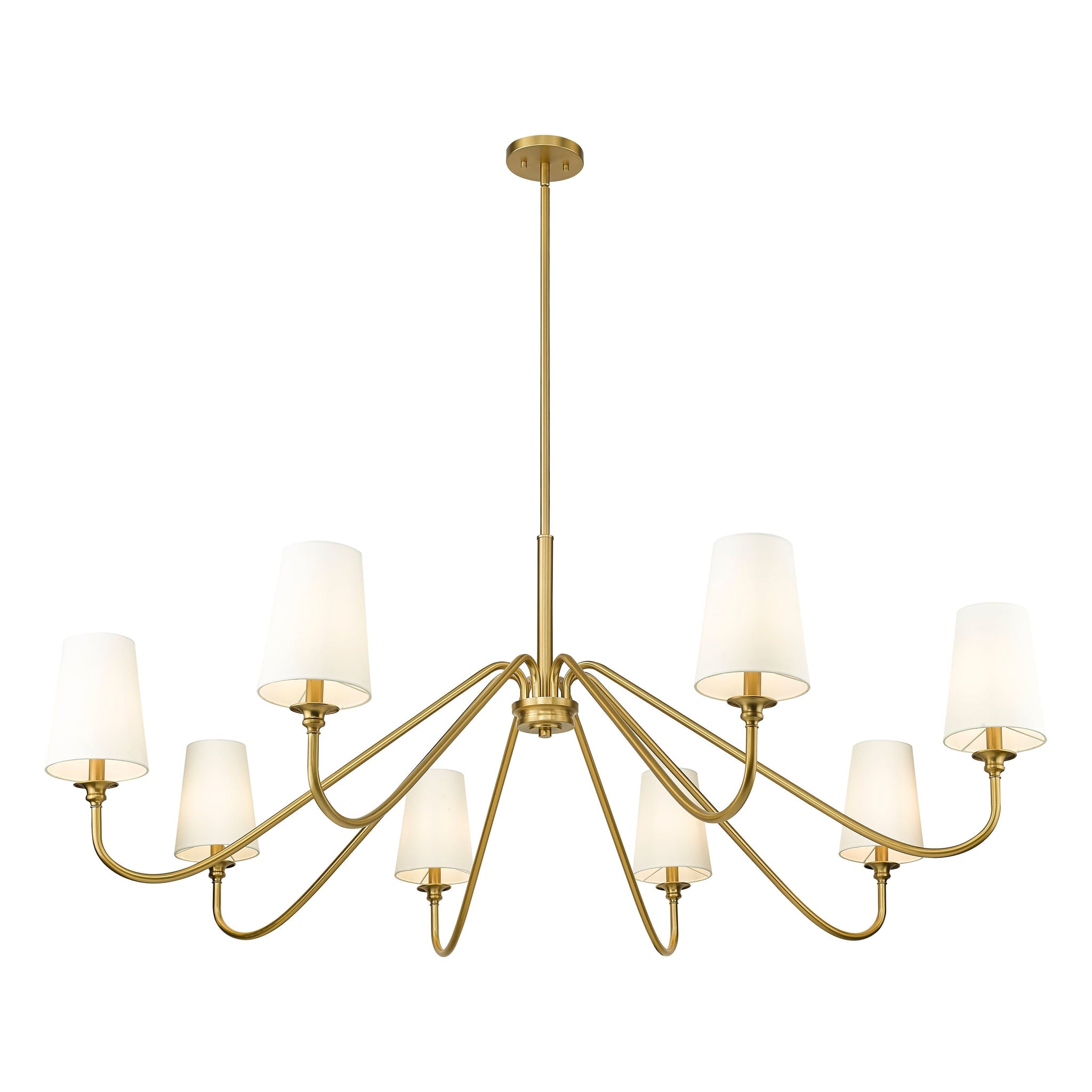 Vavenus Vintage Industrial Brass Fabric Chandelier - Lamp Copper