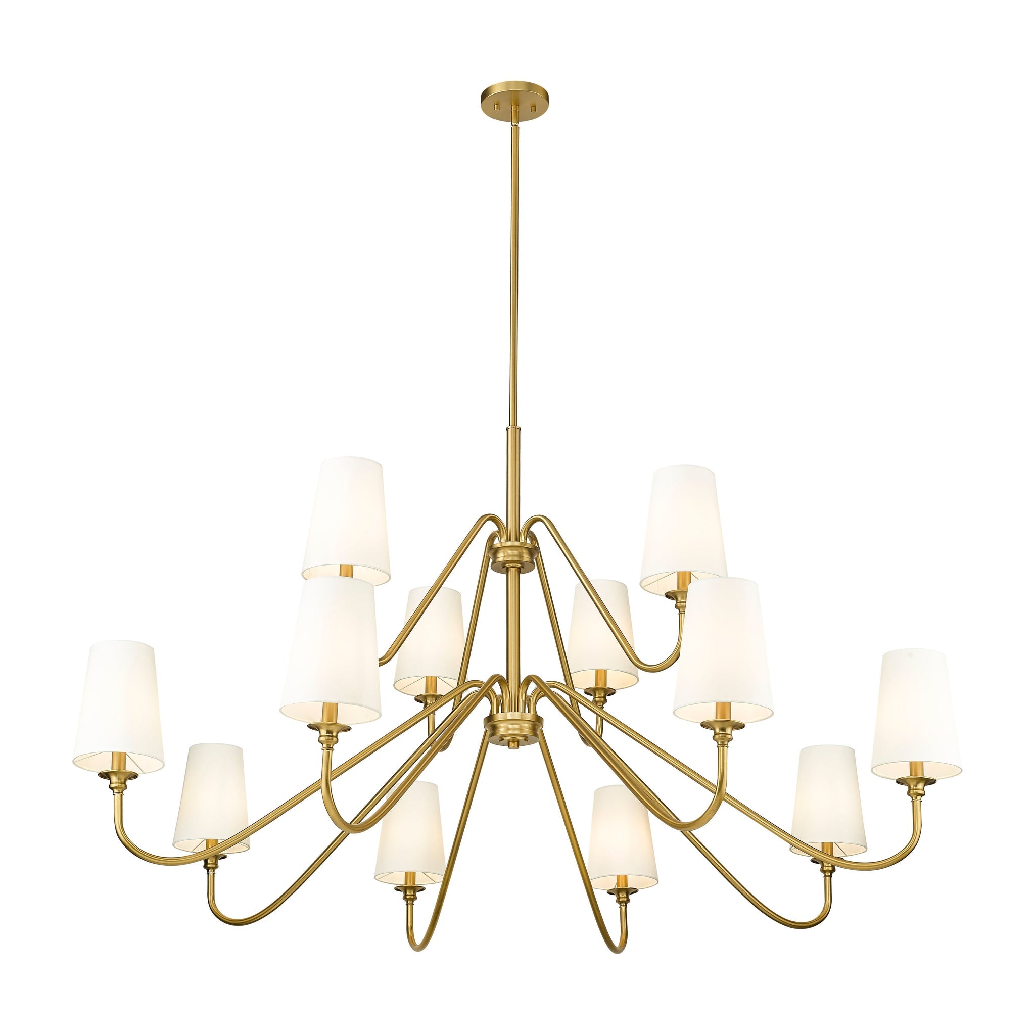 Vavenus Vintage Industrial Brass Fabric Chandelier - Lamp Copper