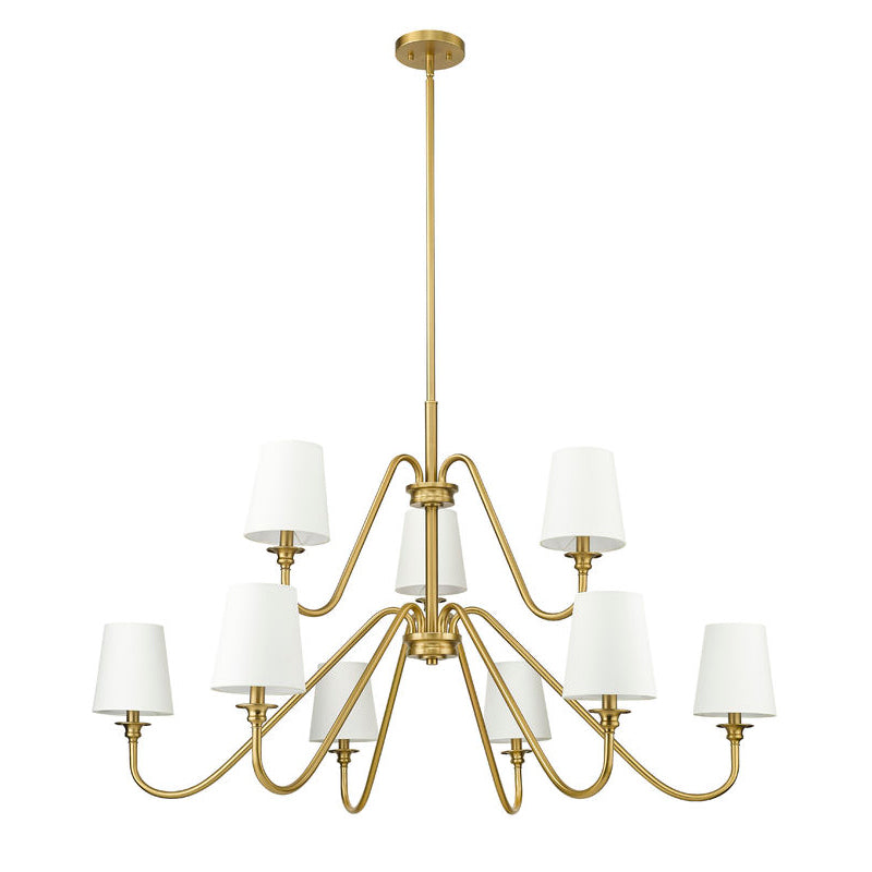 Vavenus Vintage Industrial Brass Fabric Chandelier - Lamp Copper