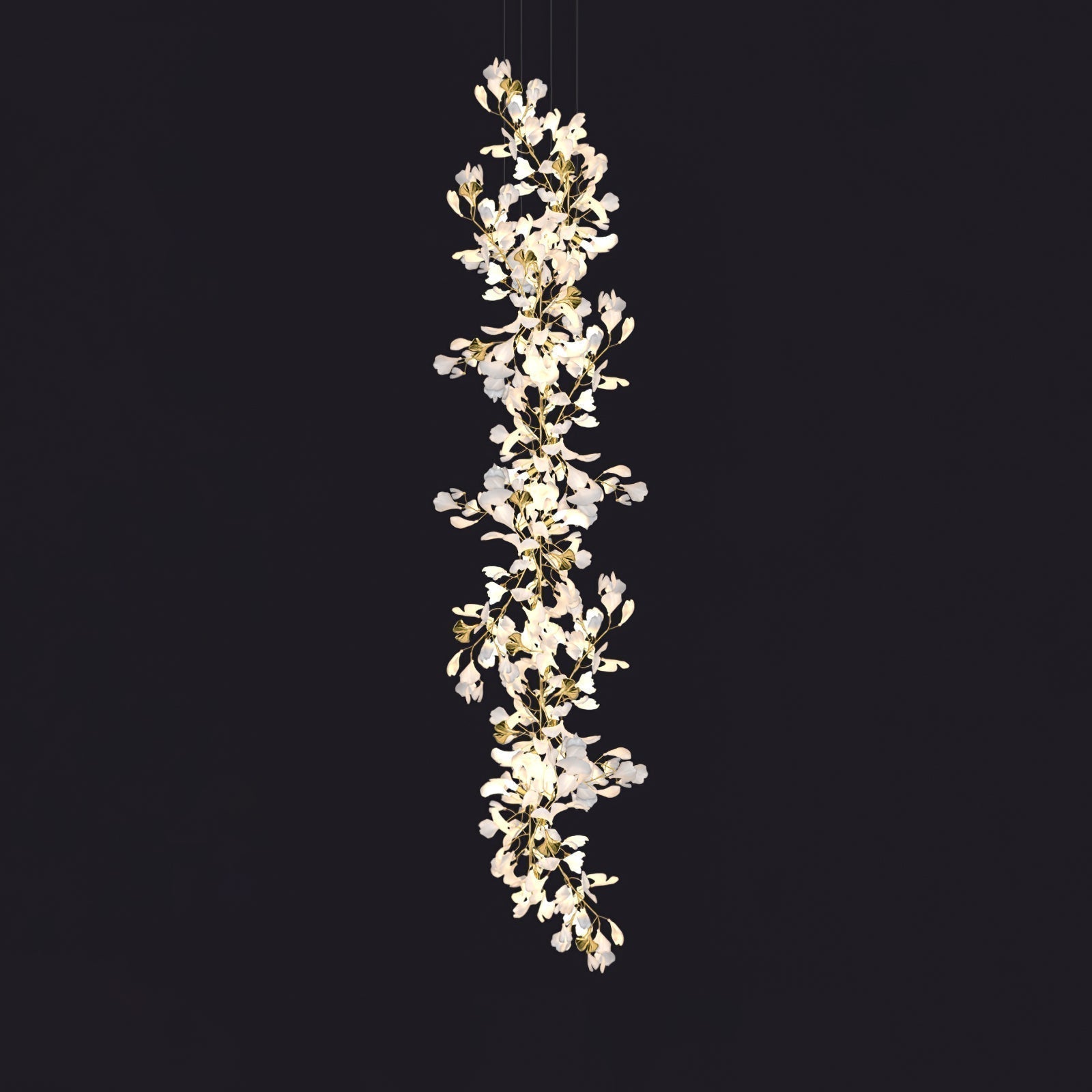 Eurzoris Gingko Metal Leaf Chandelier - Letslighting