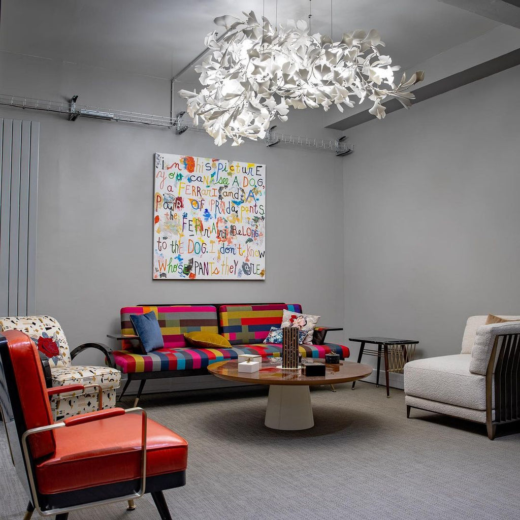 Eurzoris Gingko Metal Leaf Chandelier - Letslighting