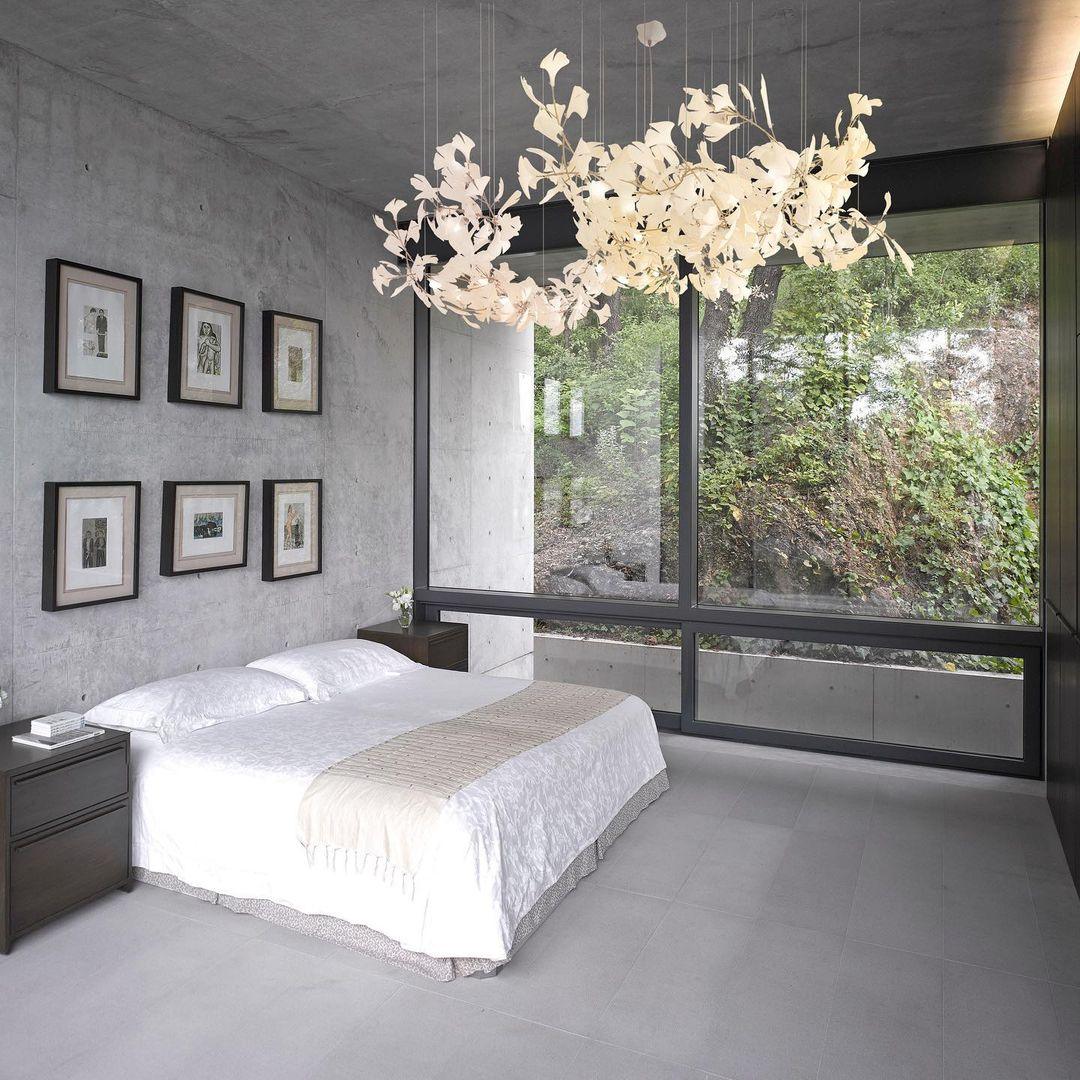 Chandelier White Ceramic Ginkgo Petals Gold - Letslighting