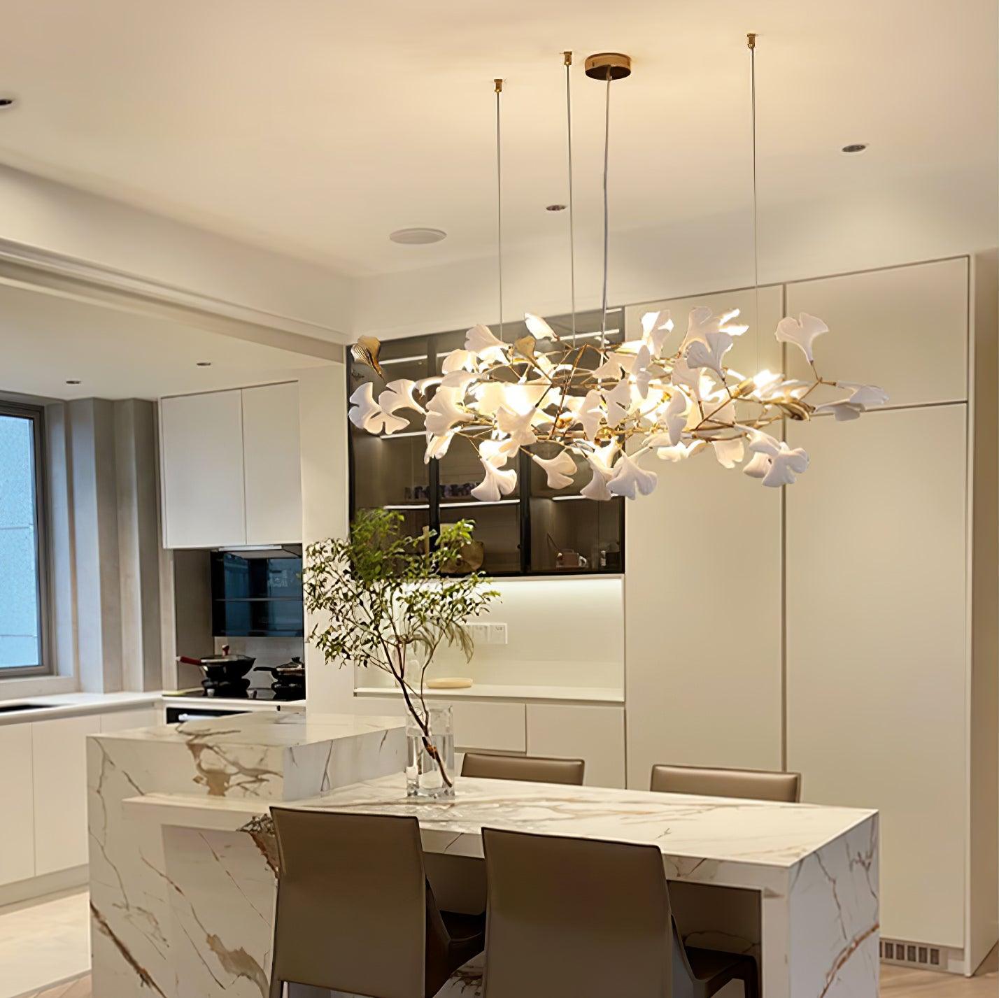 Vashayra Floral Capiz Shell Chandelier - Letslighting