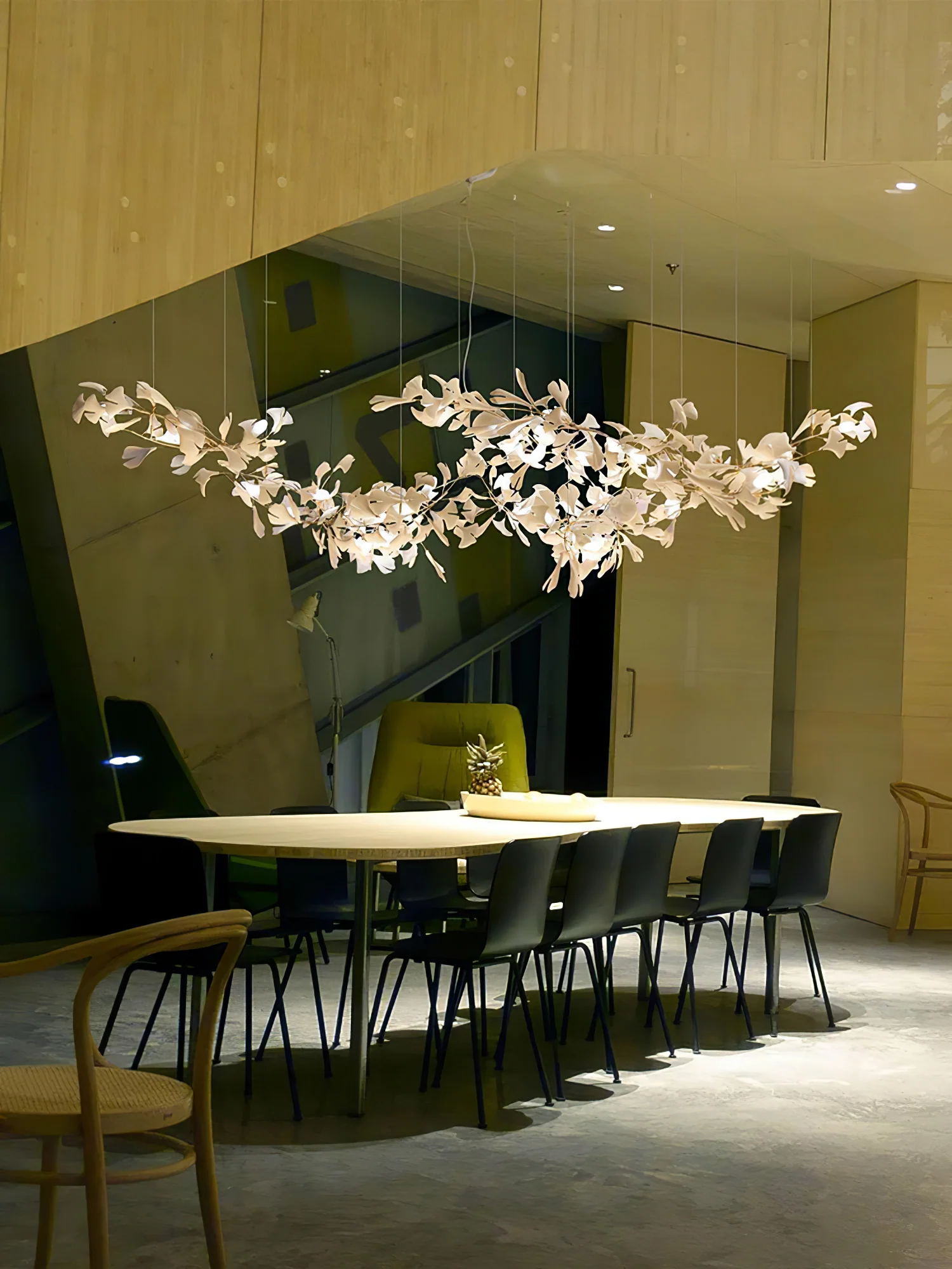 Eurzoris Gingko Metal Leaf Chandelier - Letslighting