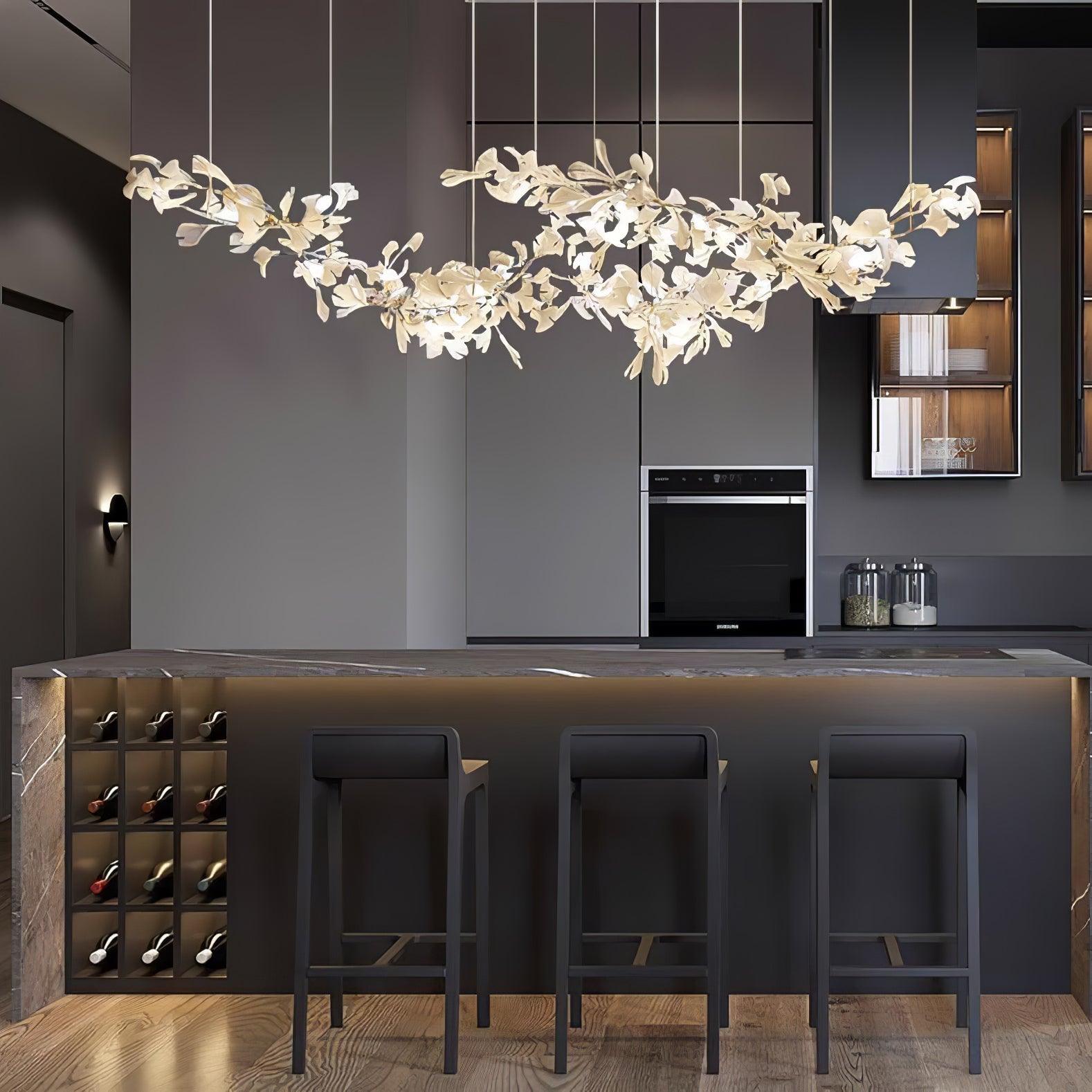 Elorus Double Layer Combination Gingko Chandelier - Letslighting