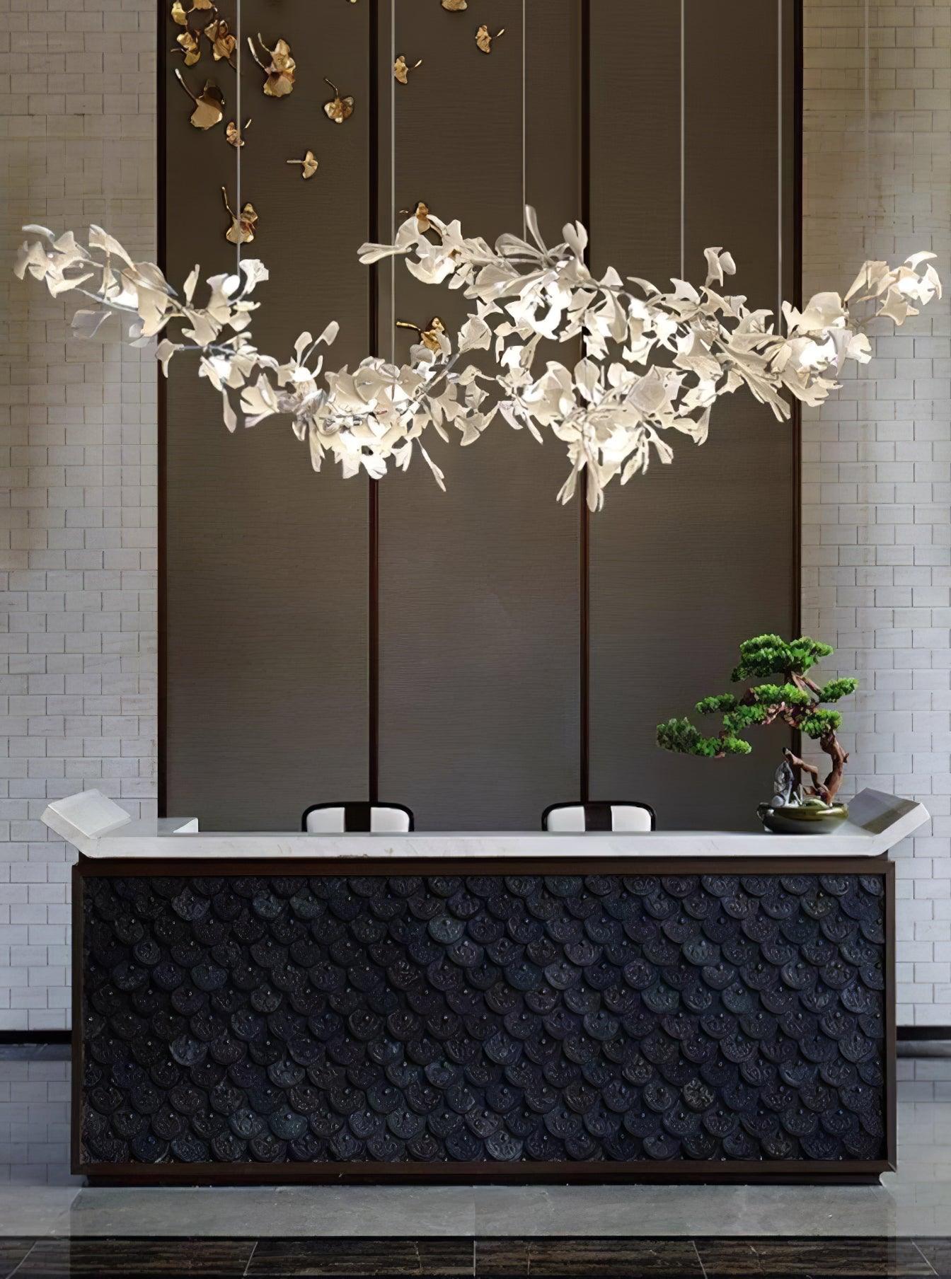 Elorus Double Layer Combination Gingko Chandelier - Letslighting