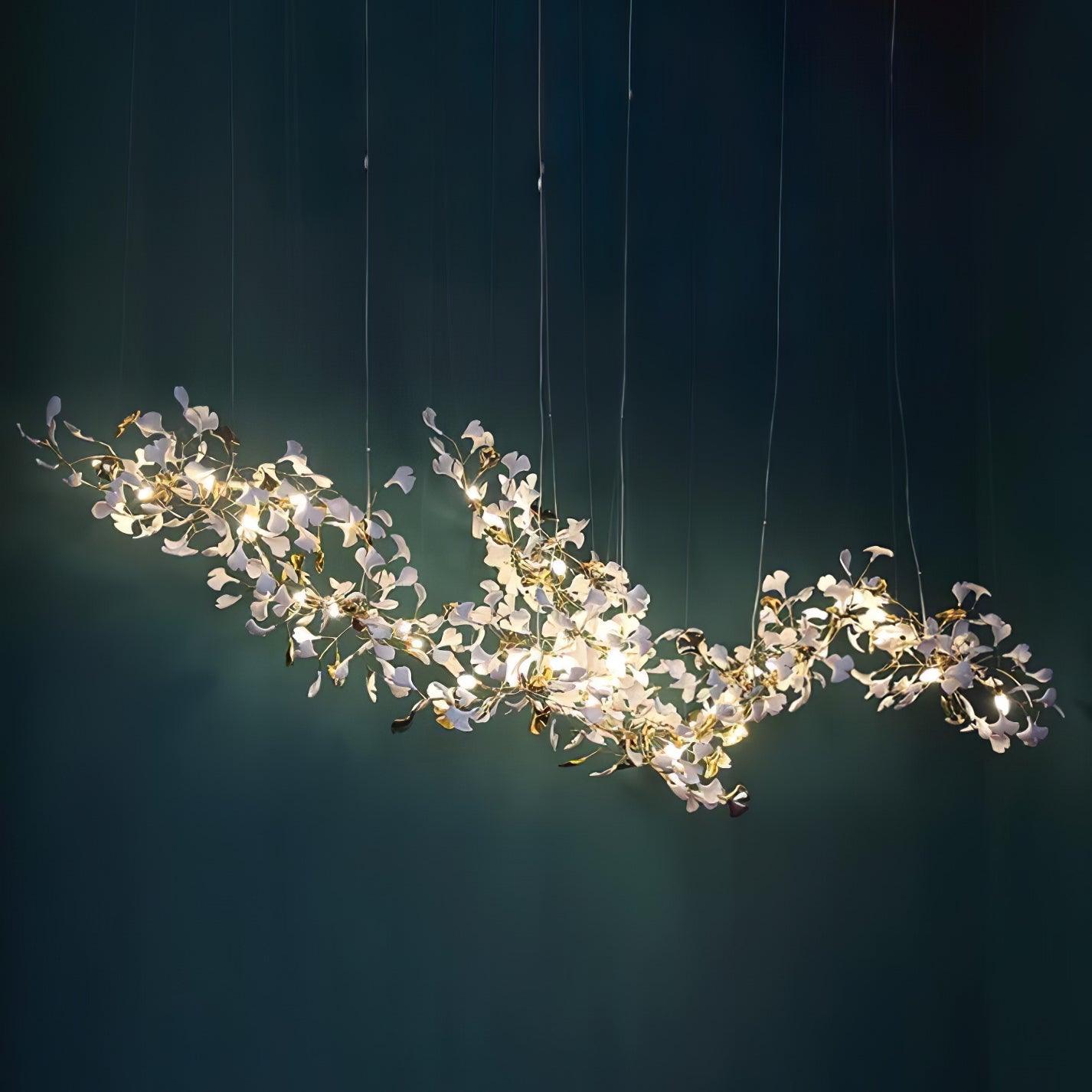Elorus Double Layer Combination Gingko Chandelier - Letslighting