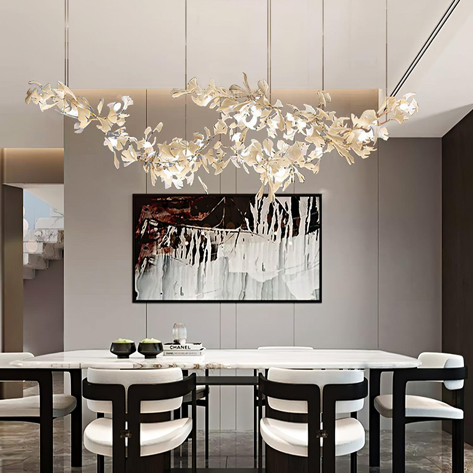 Elorus Double Layer Combination Gingko Chandelier - Letslighting