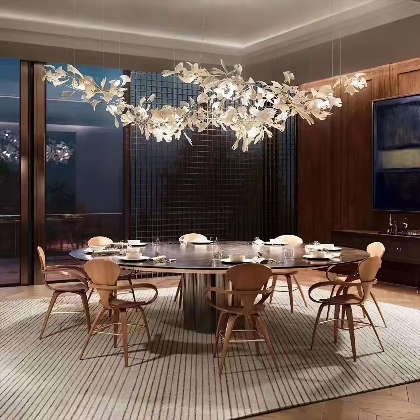 Elorus Double Layer Combination Gingko Chandelier - Letslighting