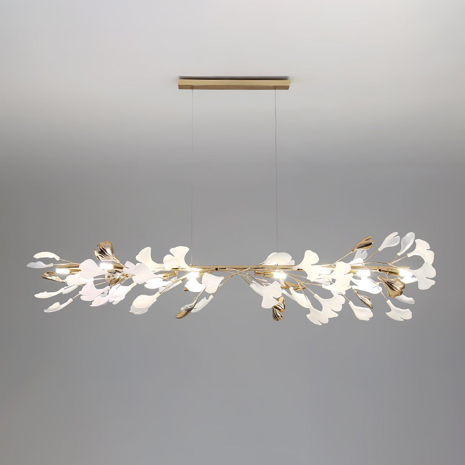 Ovyneth Postmodern Luxury Gingko Metal Ceramics Chandelier - Letslighting