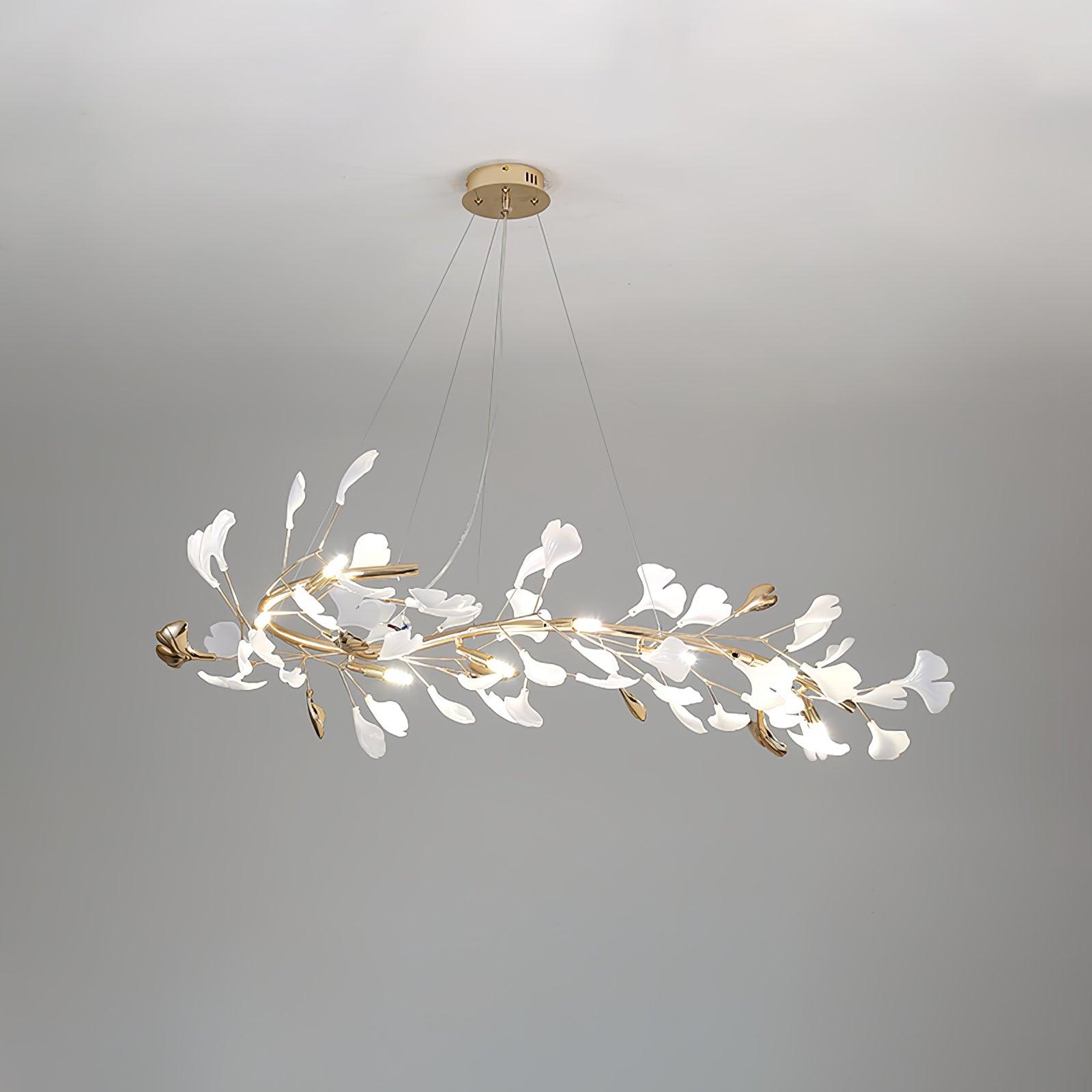 Ovyneth Postmodern Luxury Gingko Metal Ceramics Chandelier - Letslighting
