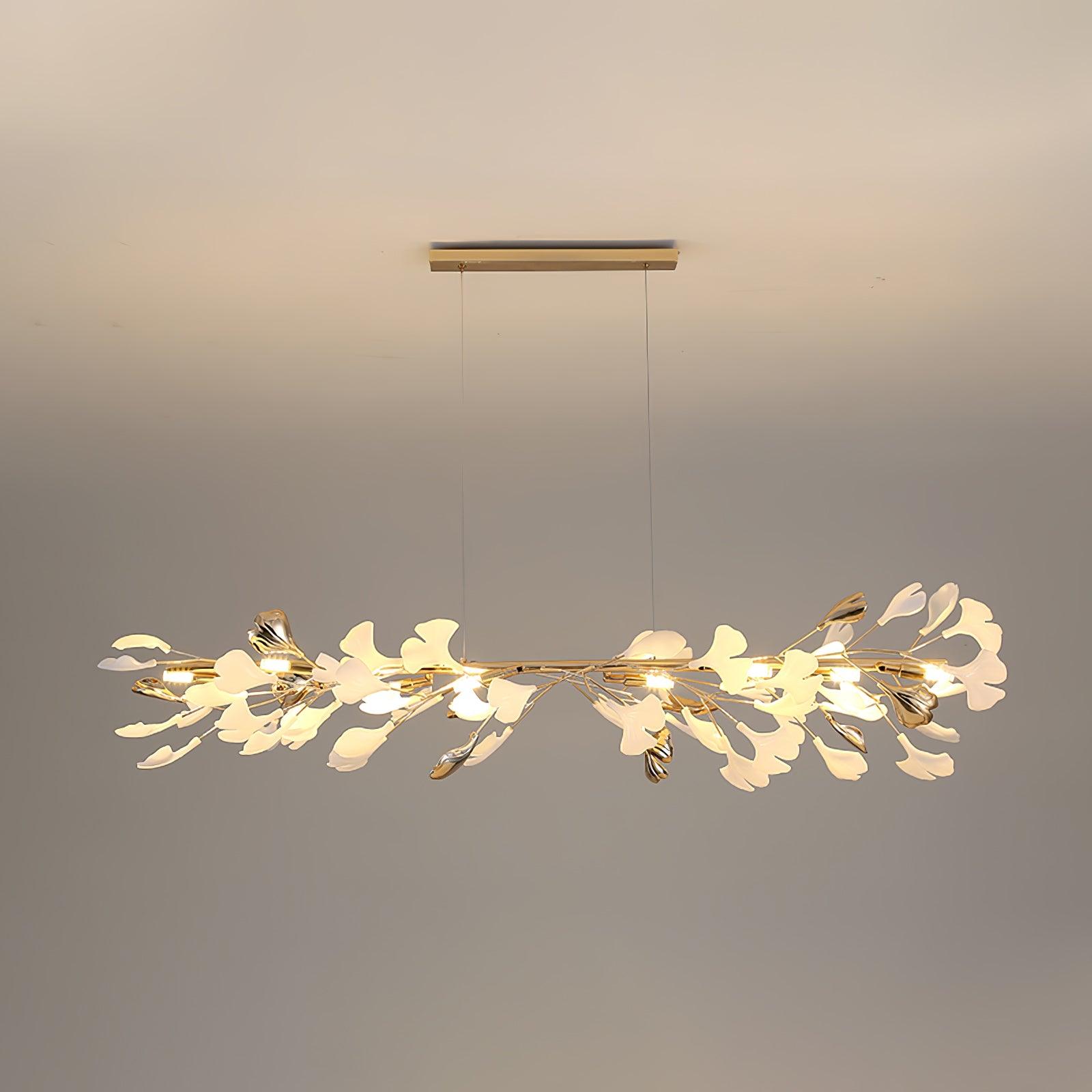 Ovyneth Postmodern Luxury Gingko Metal Ceramics Chandelier - Letslighting