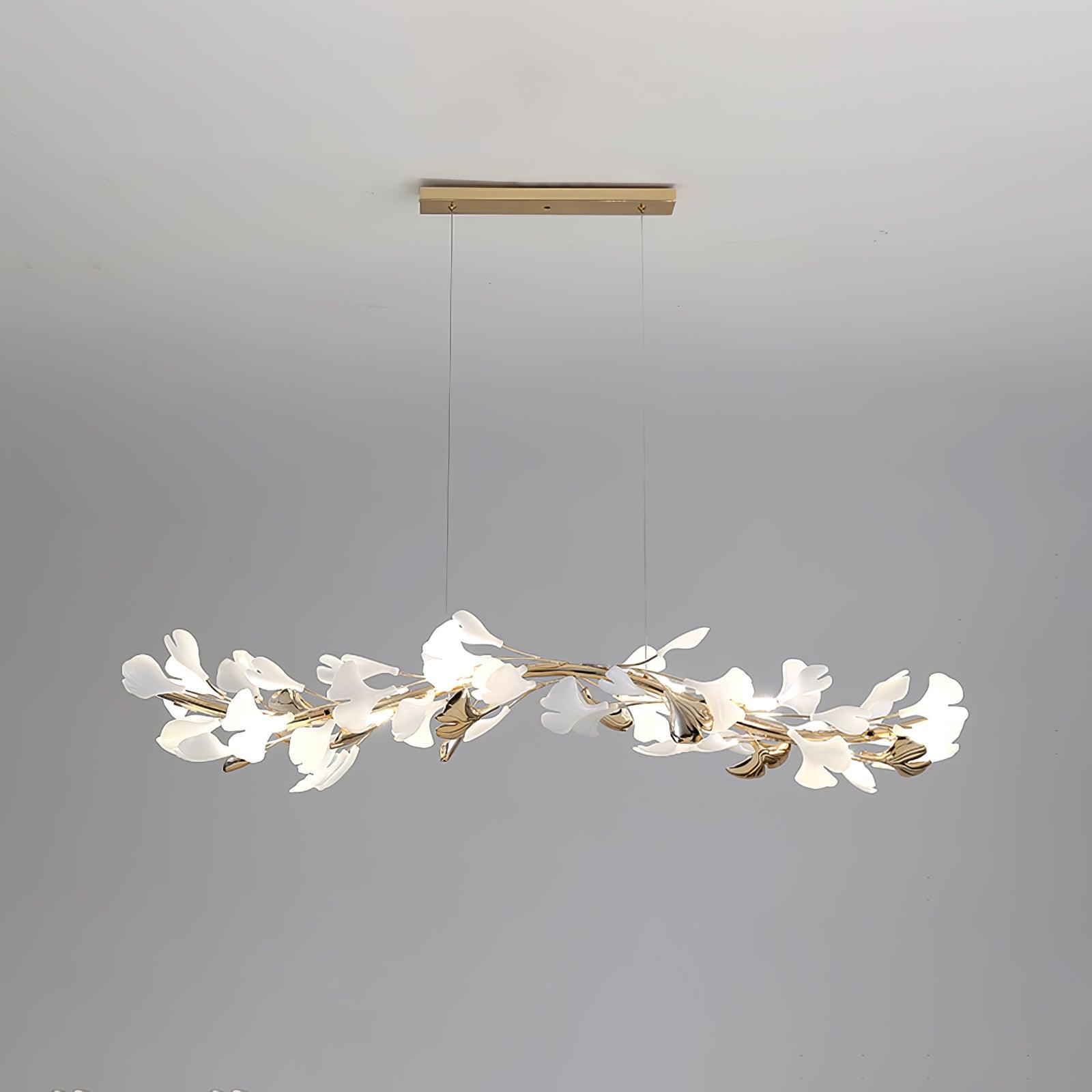 Ovyneth Postmodern Luxury Gingko Metal Ceramics Chandelier - Letslighting