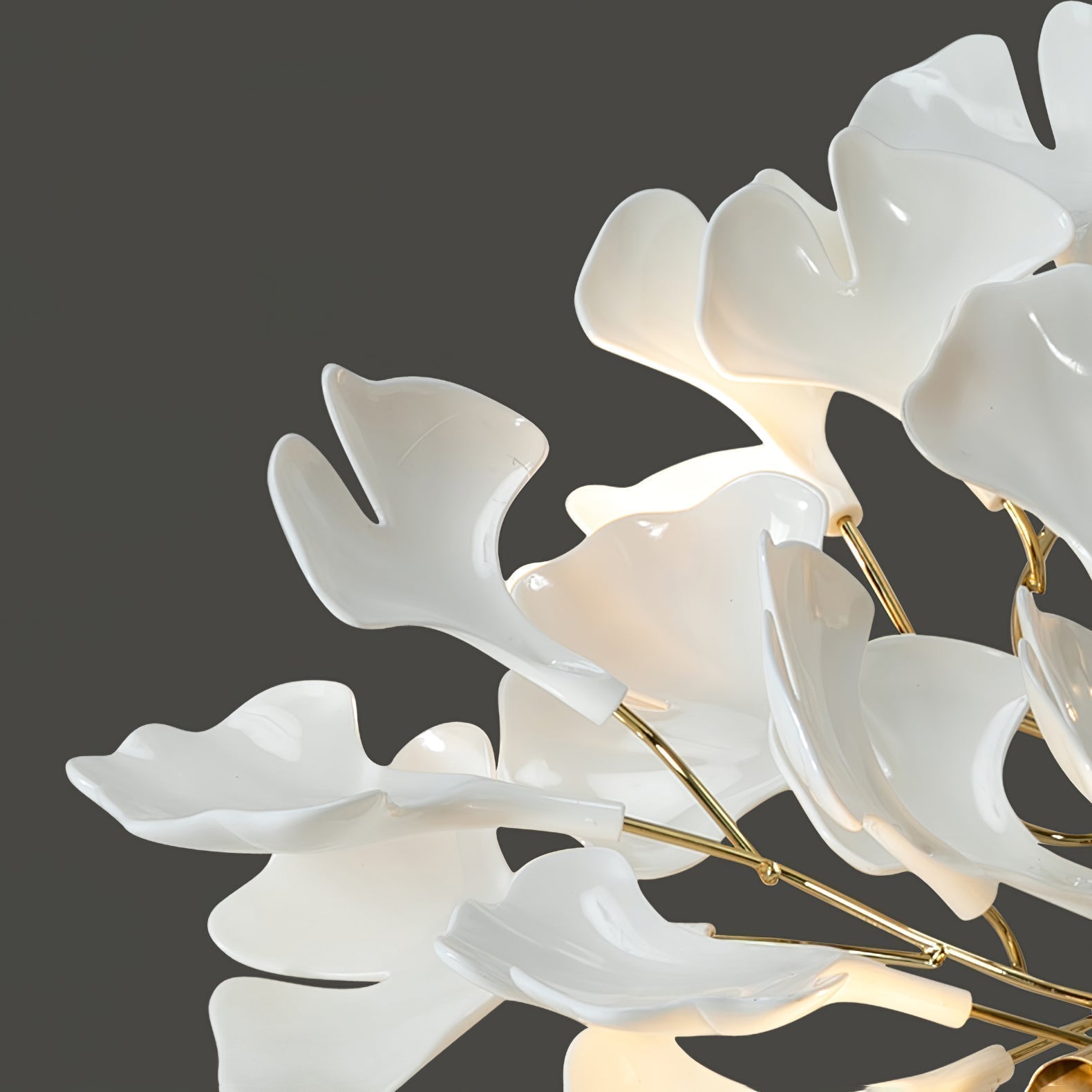 Ivmarel Gingko Long Branch Ceramics Chandelier - Letslighting