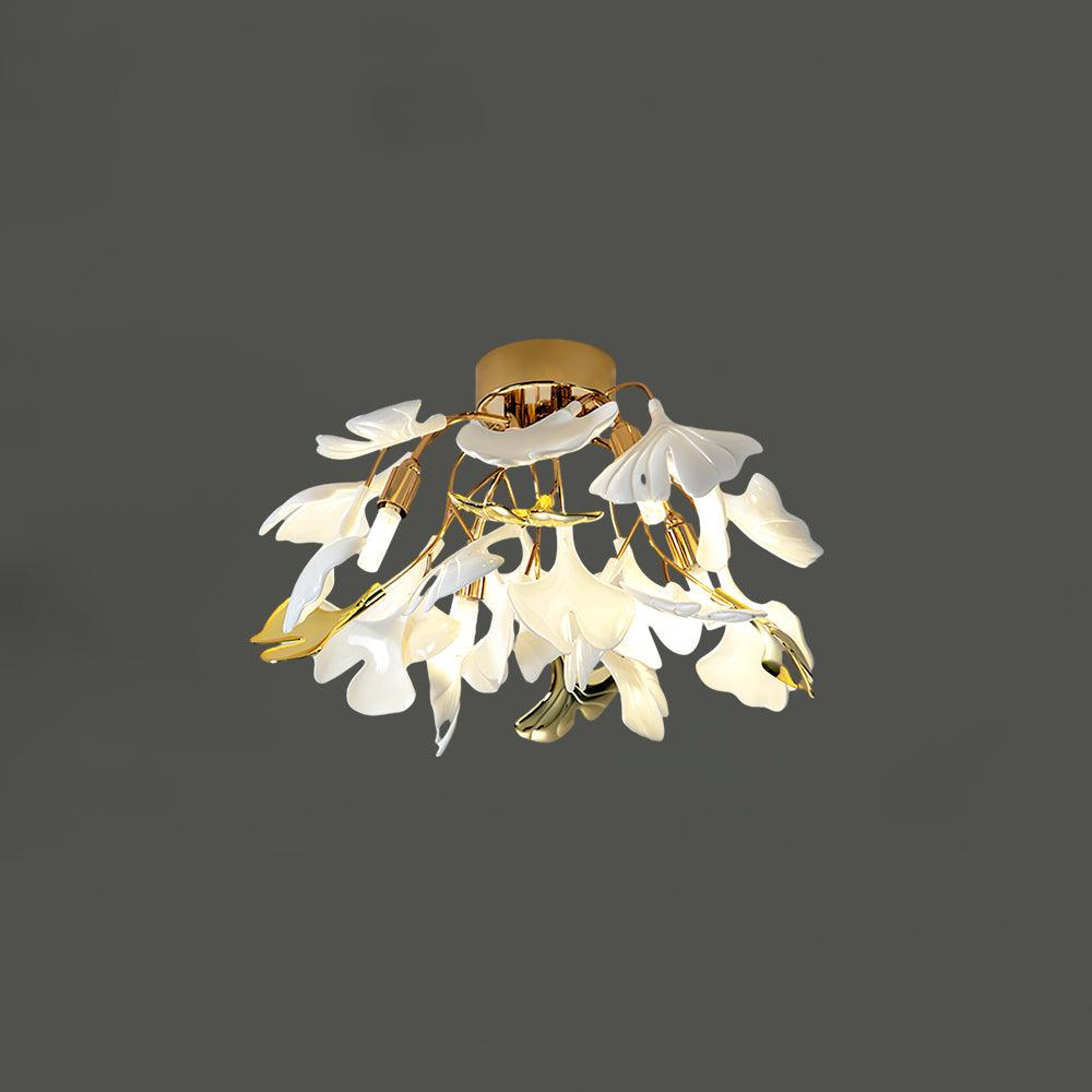 Olivia Lámpara de techo de cerámica Ginkgo