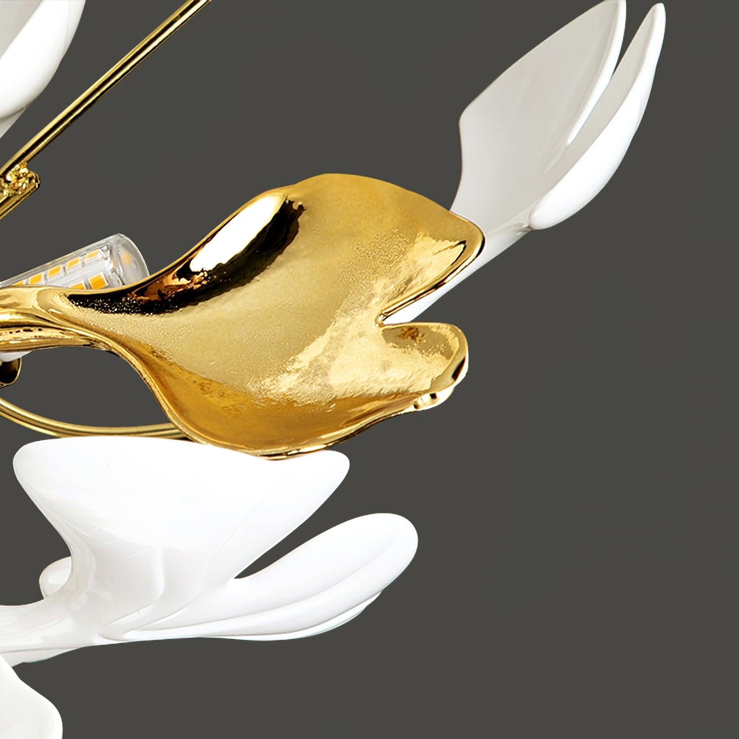 Olivia Lámpara de techo de cerámica Ginkgo