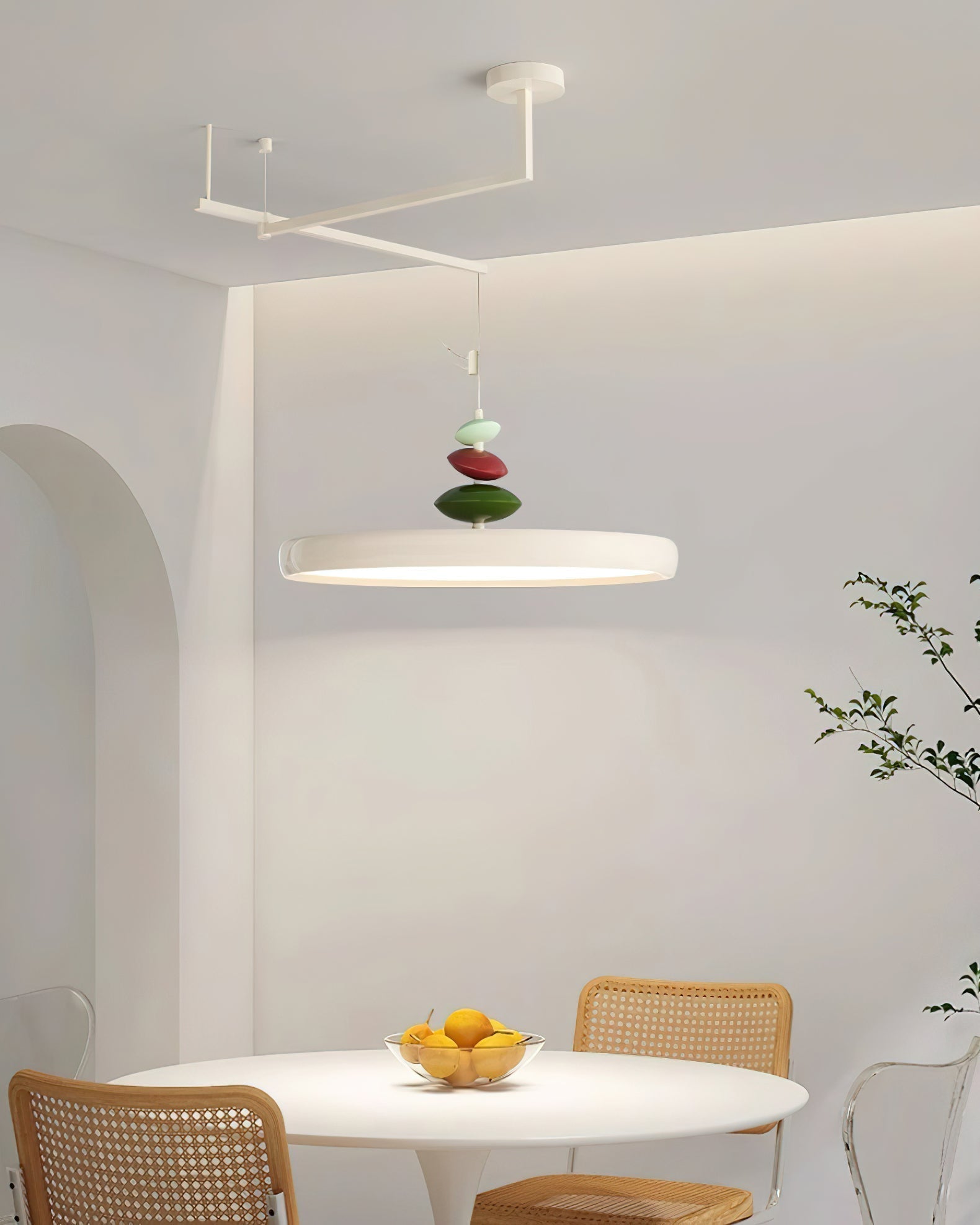 Pendant Lamp Metal and Acrylic Round Shade Decorative Modern - Letslighting