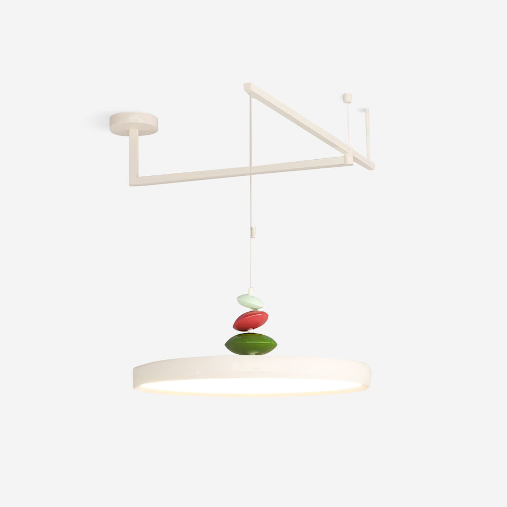 Pendant Lamp Metal and Acrylic Round Shade Decorative Modern - Letslighting