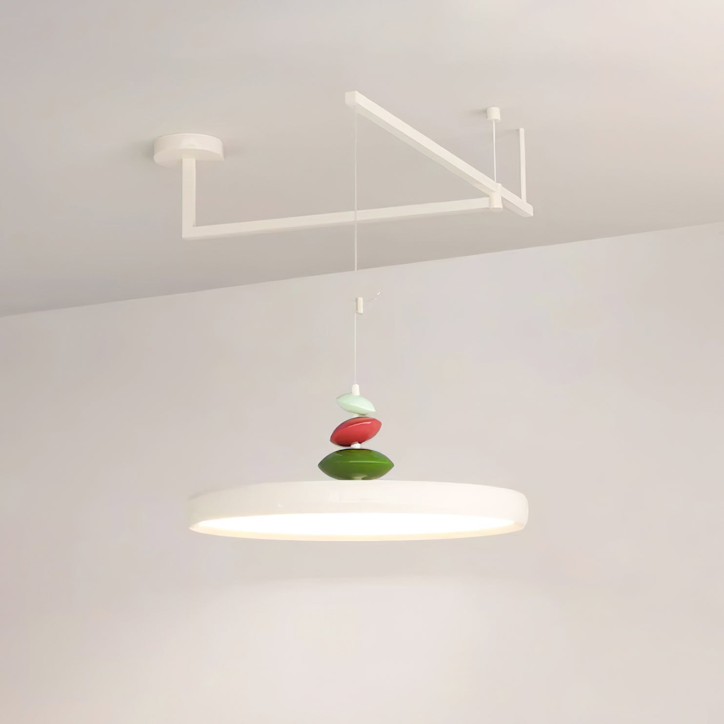 Pendant Lamp Metal and Acrylic Round Shade Decorative Modern - Letslighting