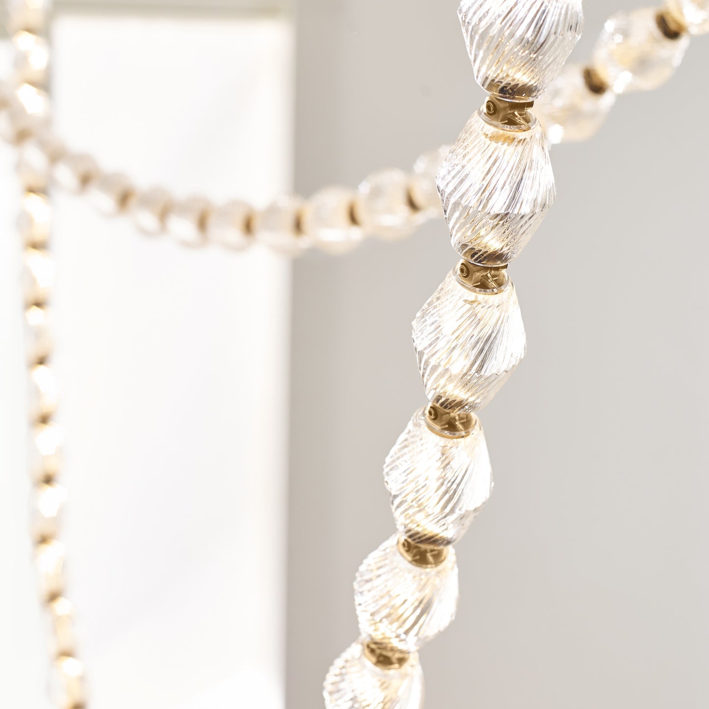 Pearlene Beaded Metal Chandelier - Letslighting