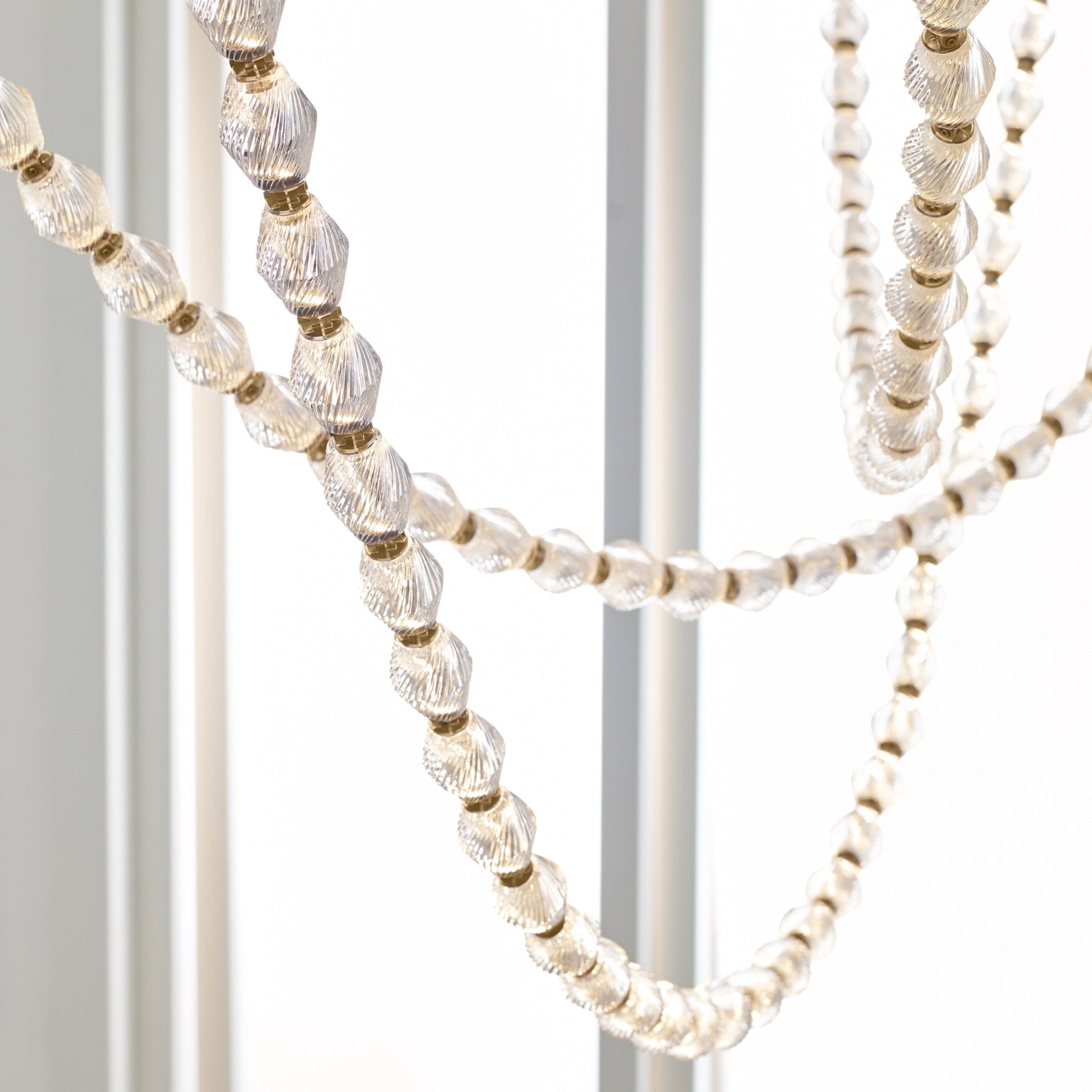 Pearlene Beaded Metal Chandelier - Letslighting