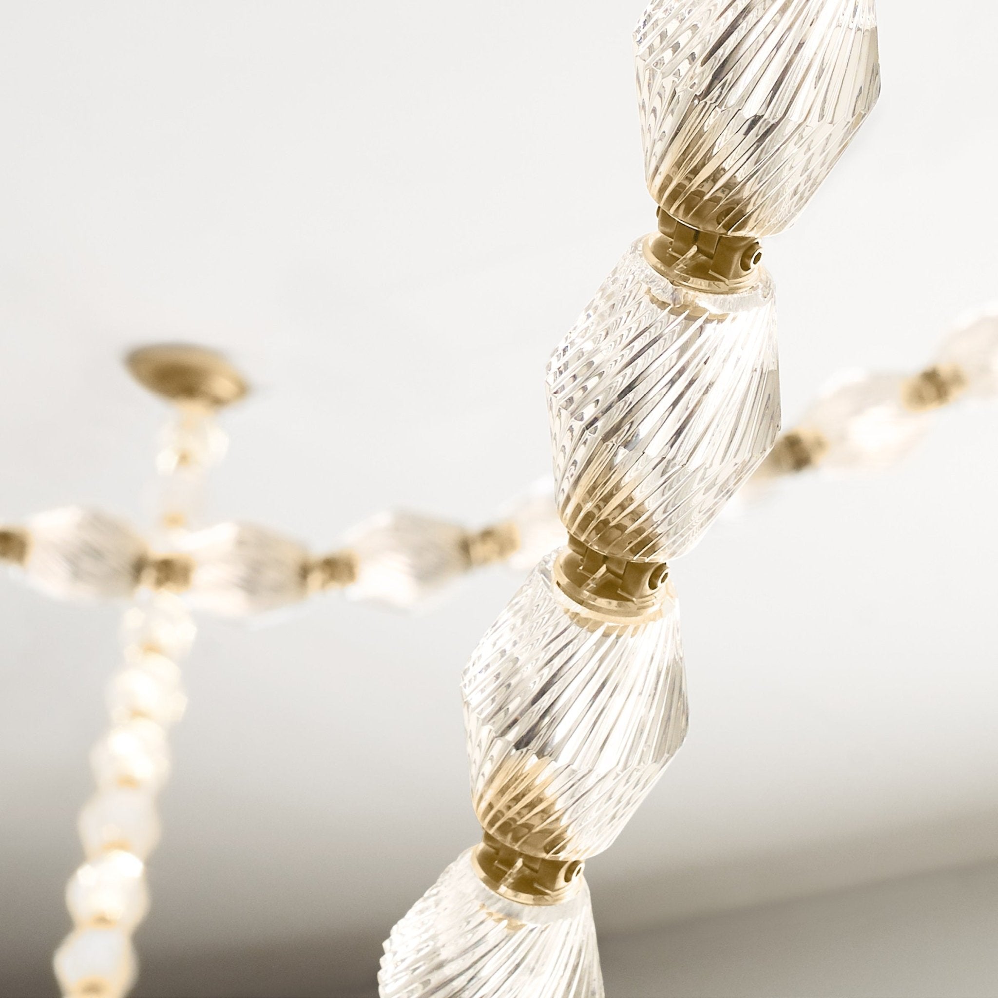 Pearlene Beaded Metal Chandelier - Letslighting