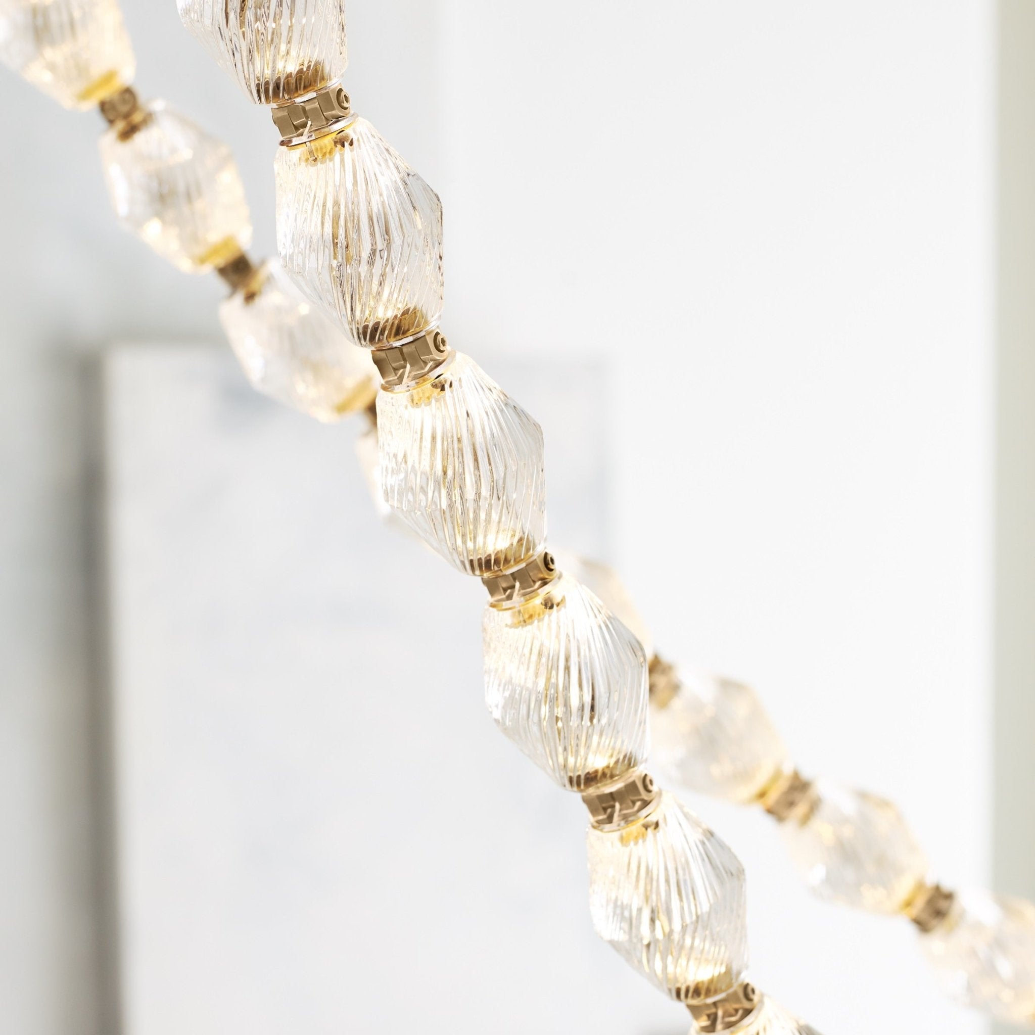 Pearlene Beaded Metal Chandelier - Letslighting