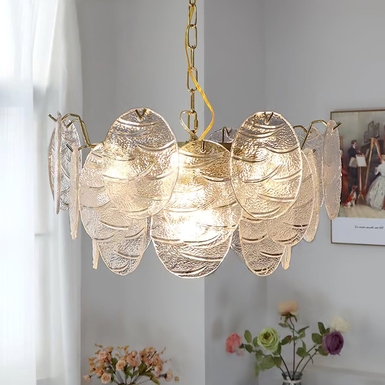 Glass Disc Chandelier - Letslighting